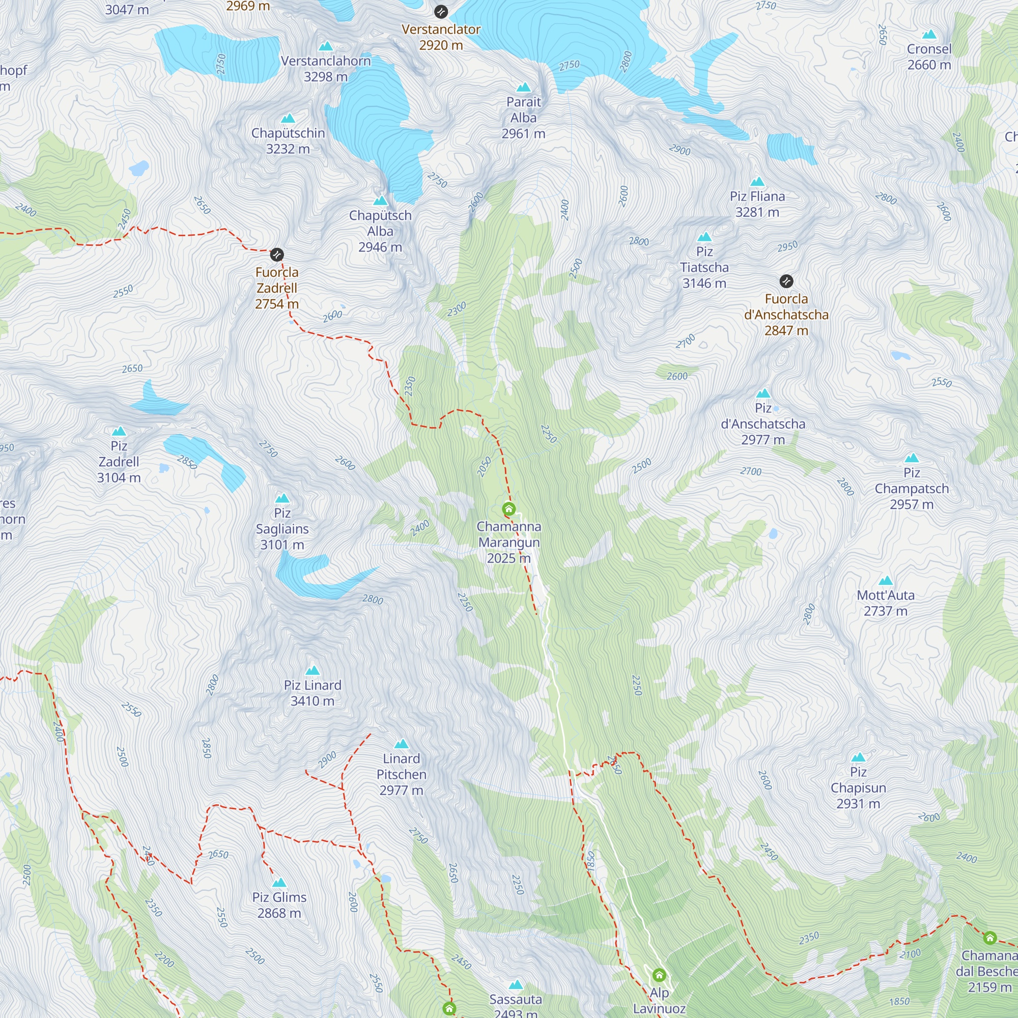 Chamanna Marangun map