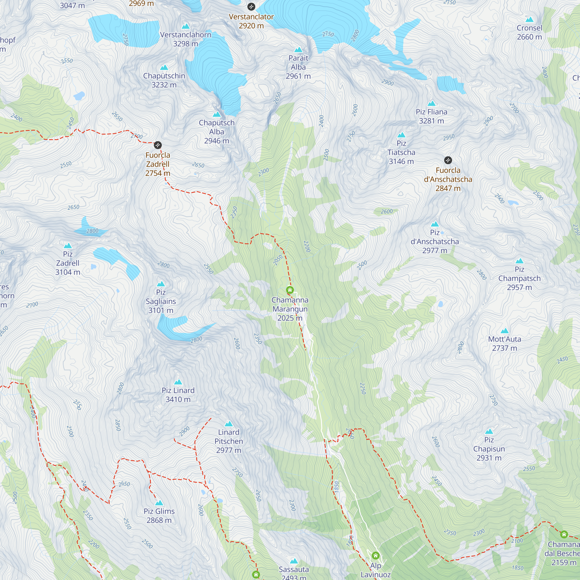 Chamanna Marangun map