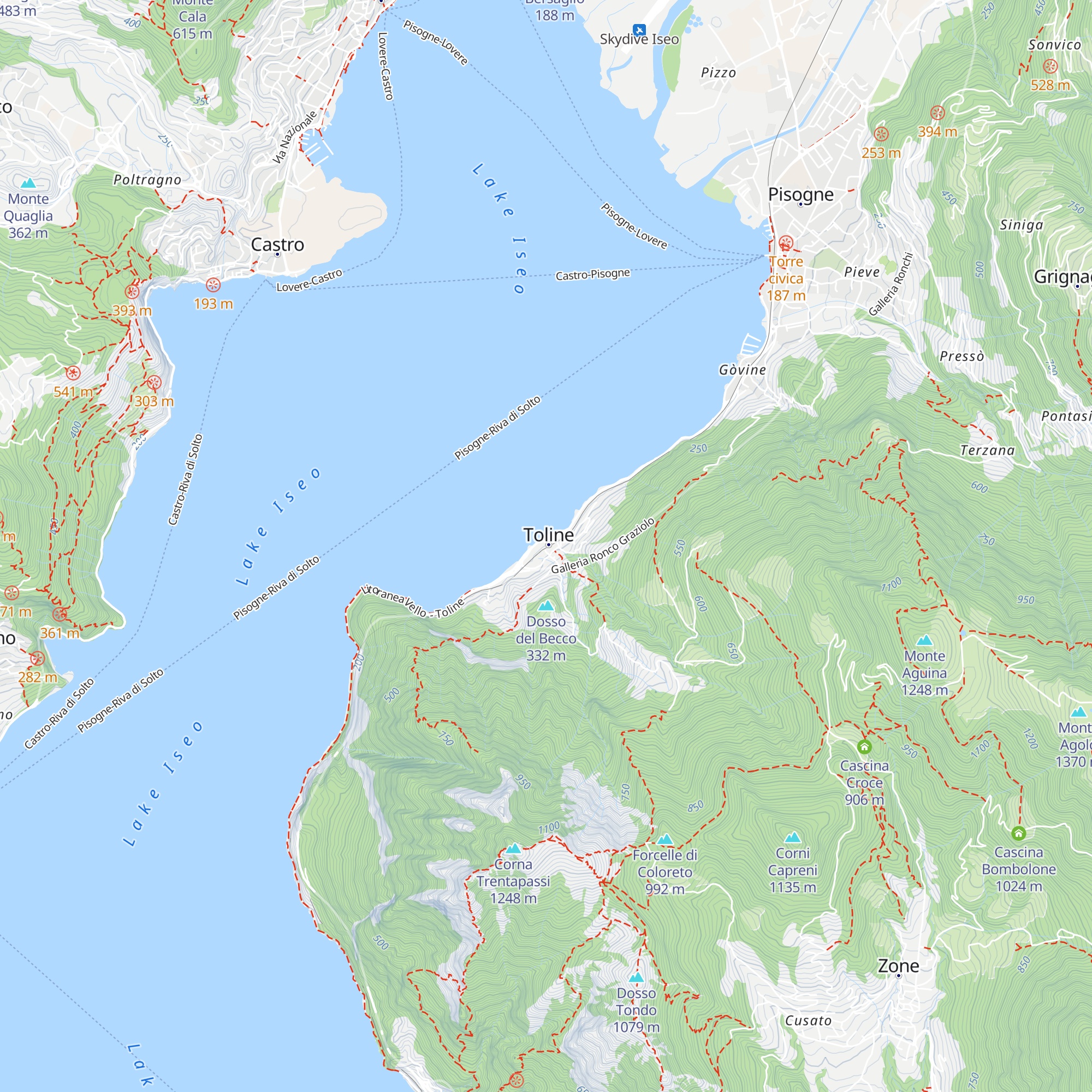 Toline map