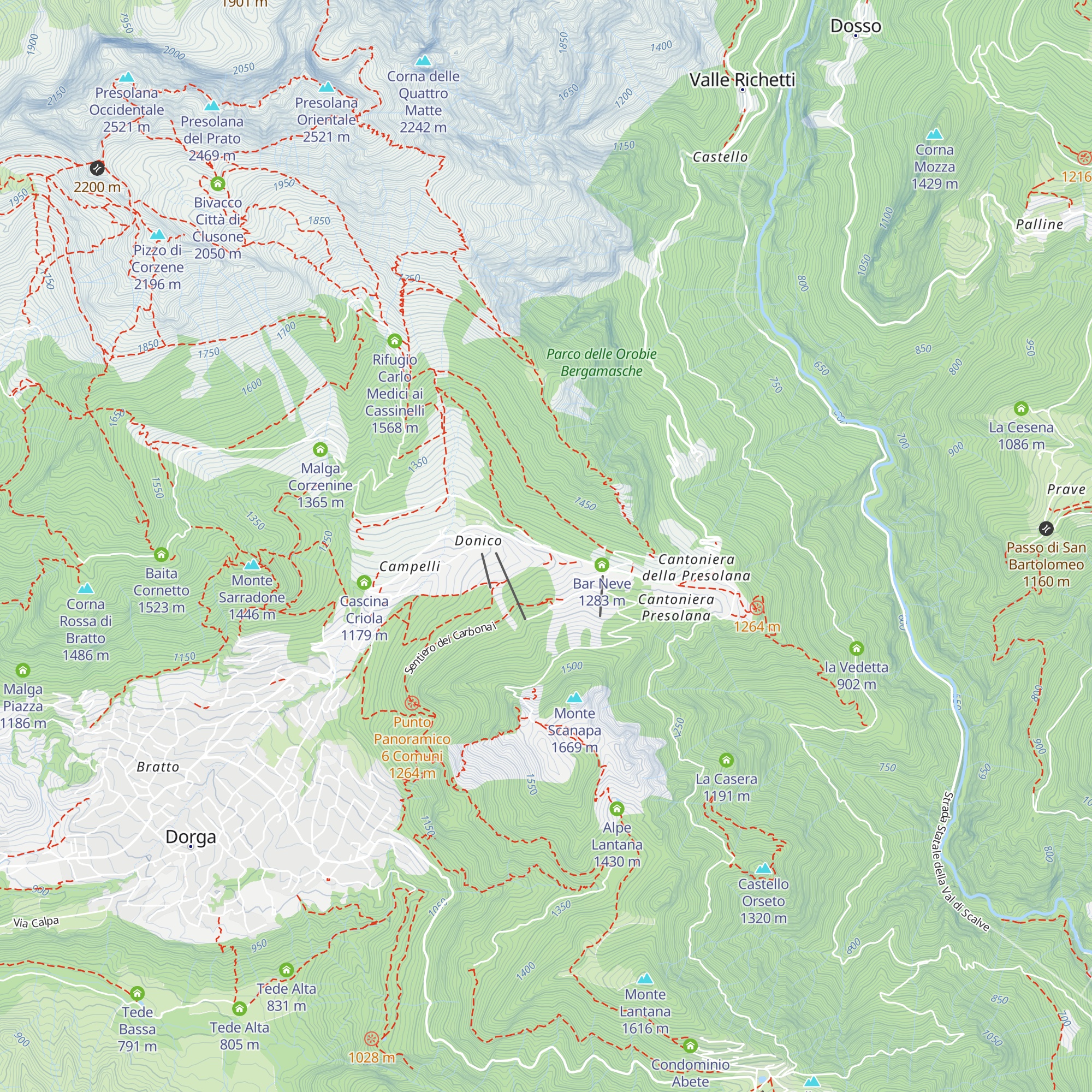 Hotel Spampatti map