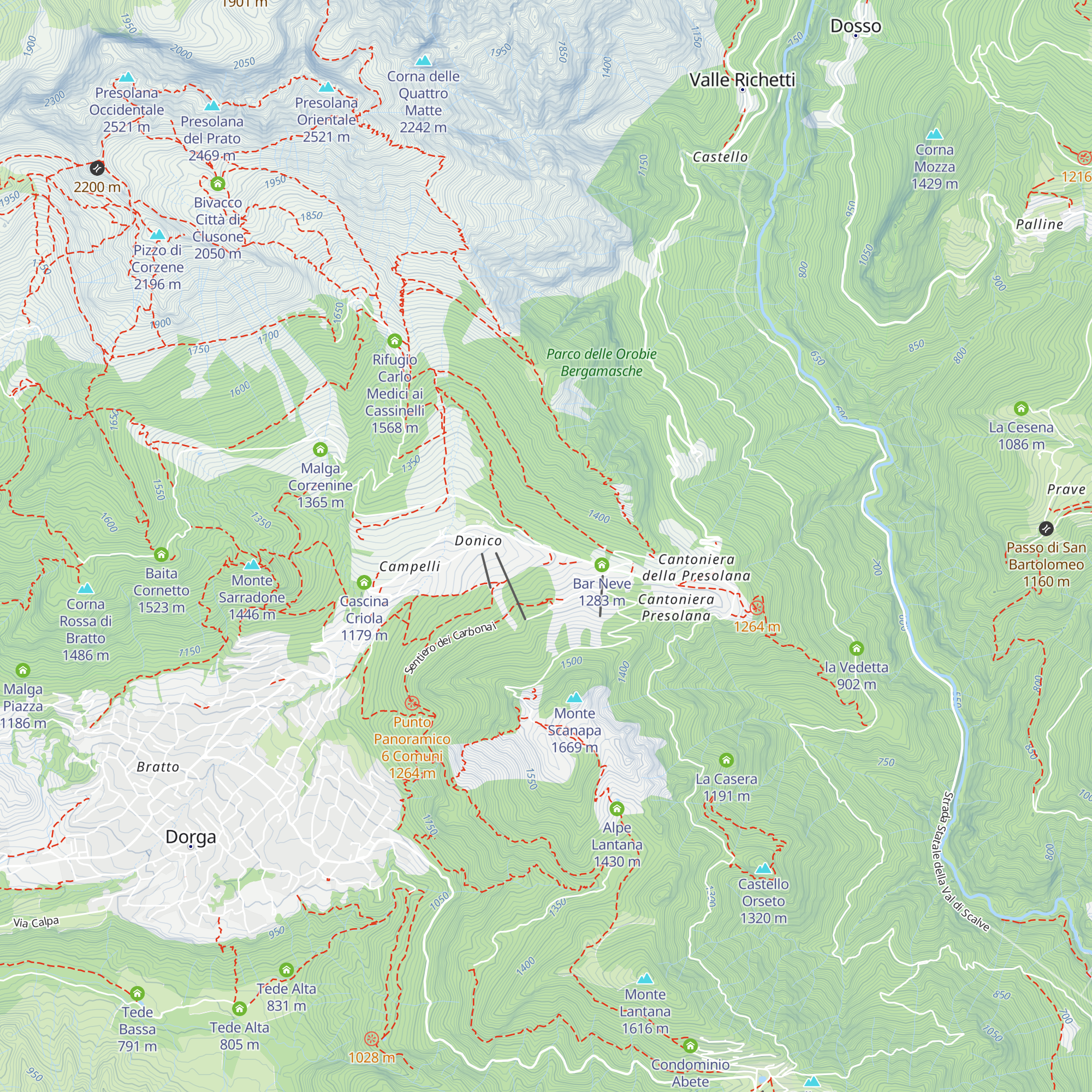 Hotel Spampatti map