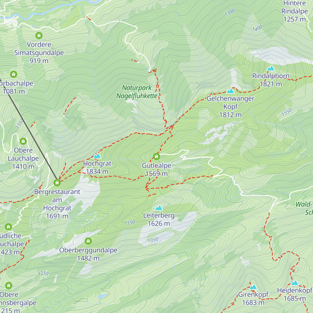 Gütlealpe map