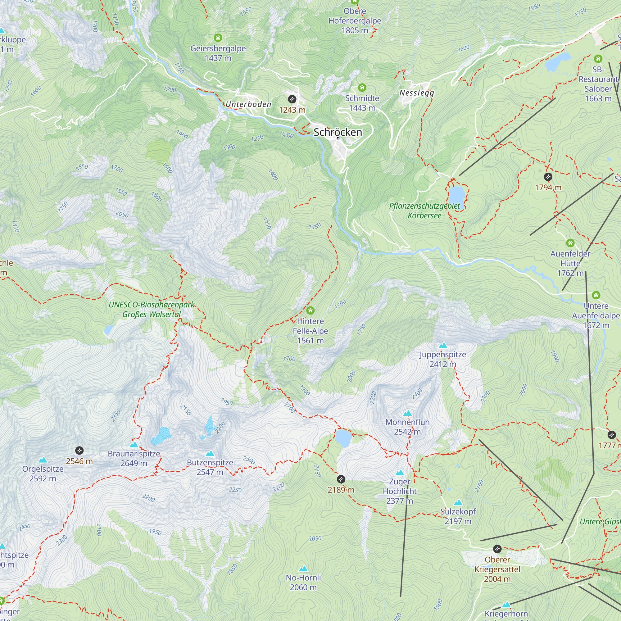 Hintere Felle-Alpe map