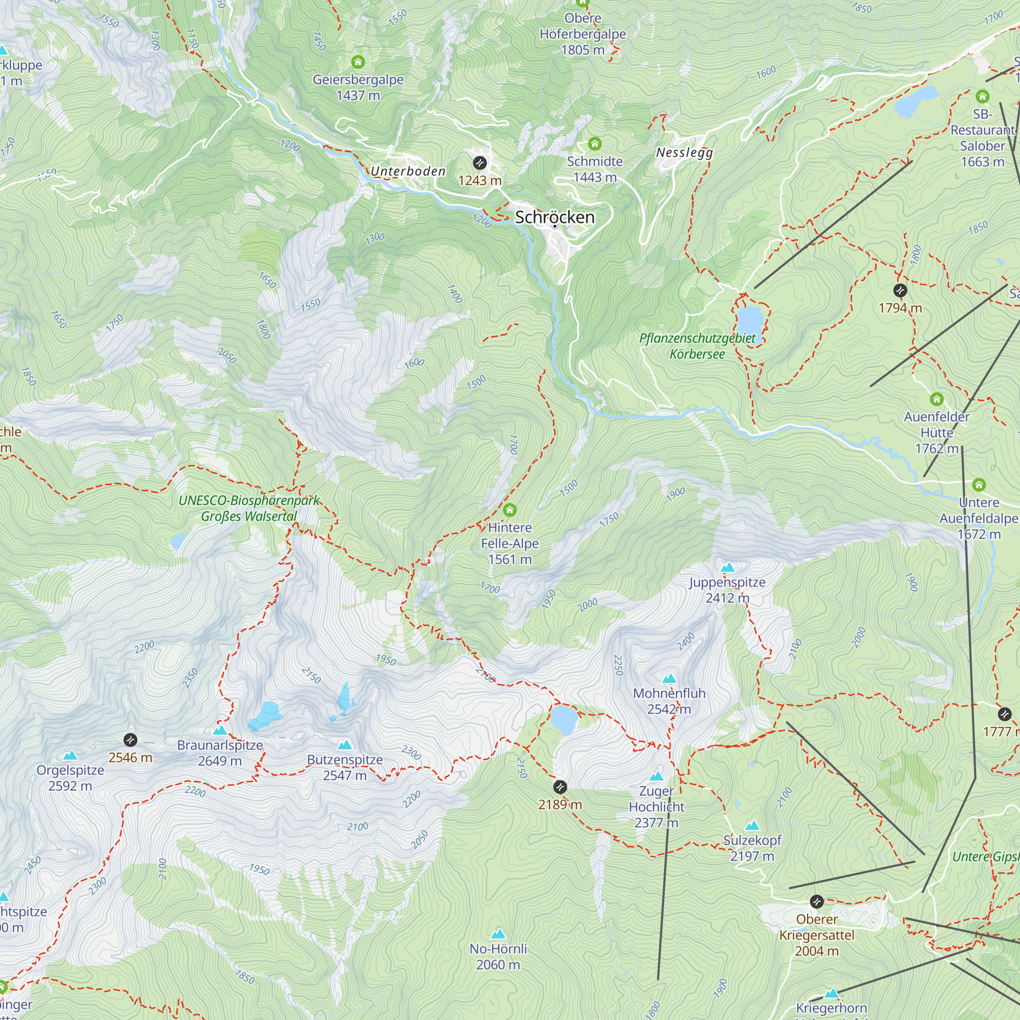 Hintere Felle-Alpe map