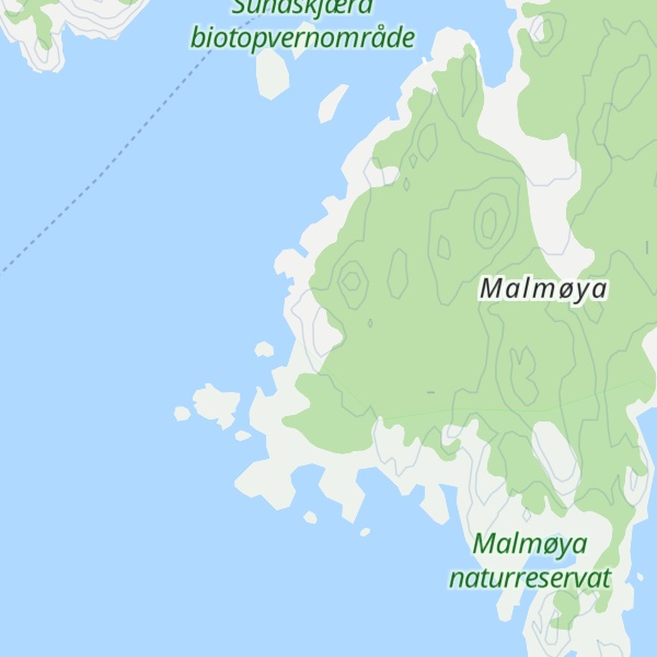 Map of Skjærsundåsen syd