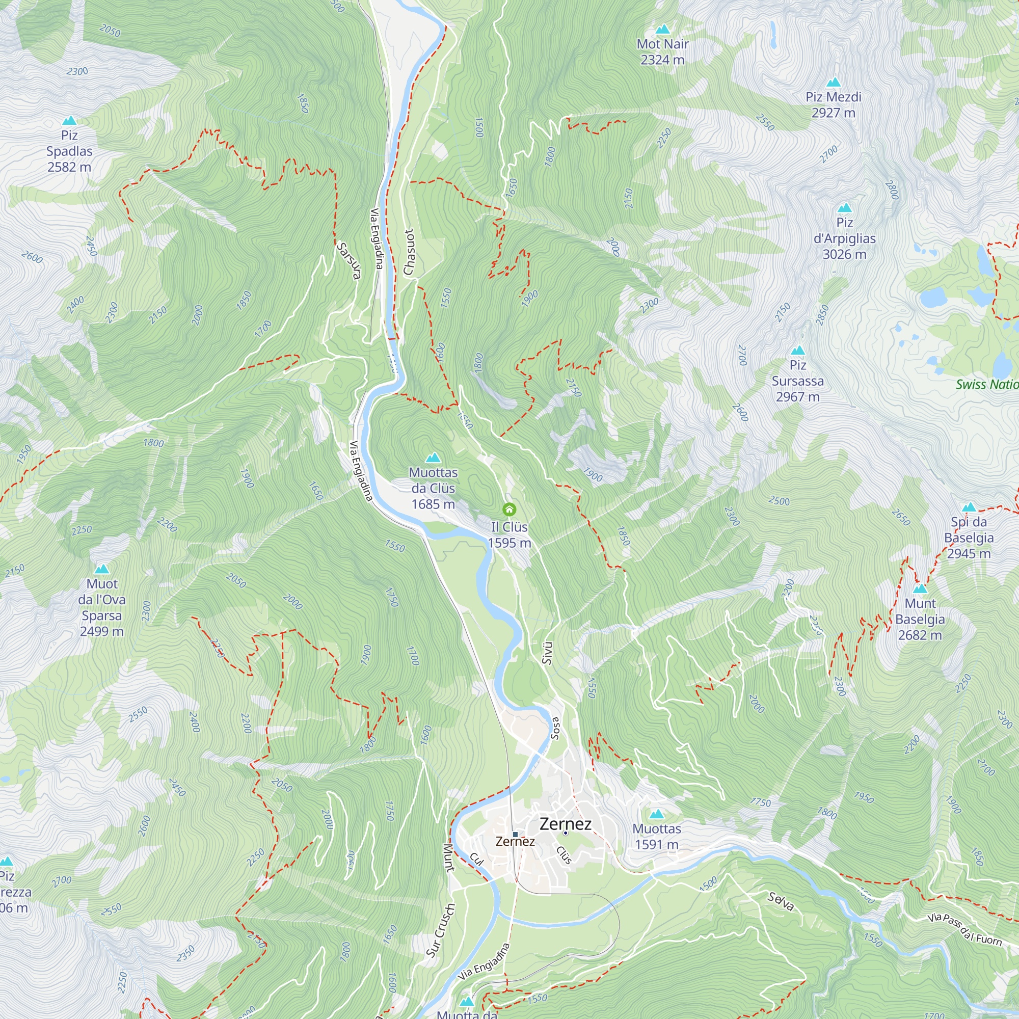 Il Clüs map