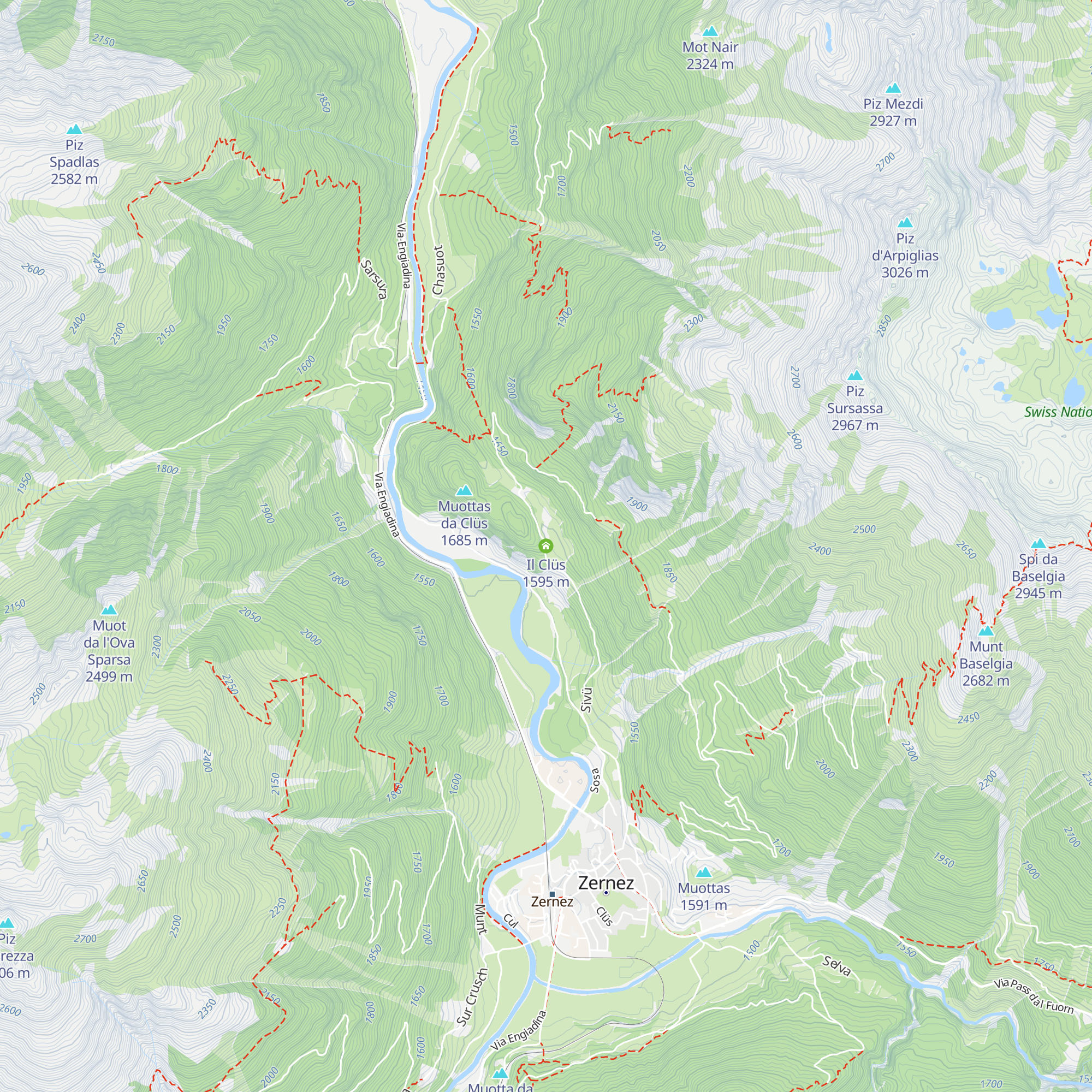 Il Clüs map