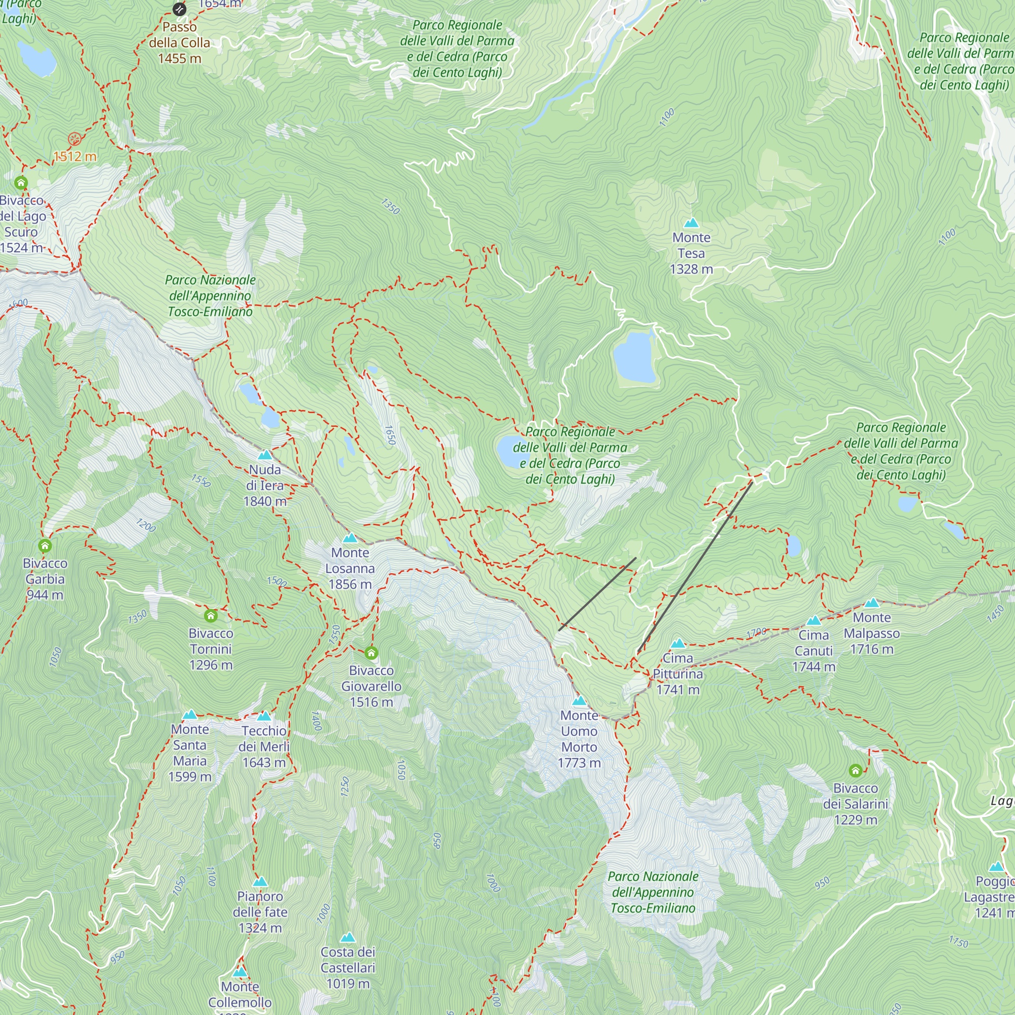 Bivacco Marco Cagnin map