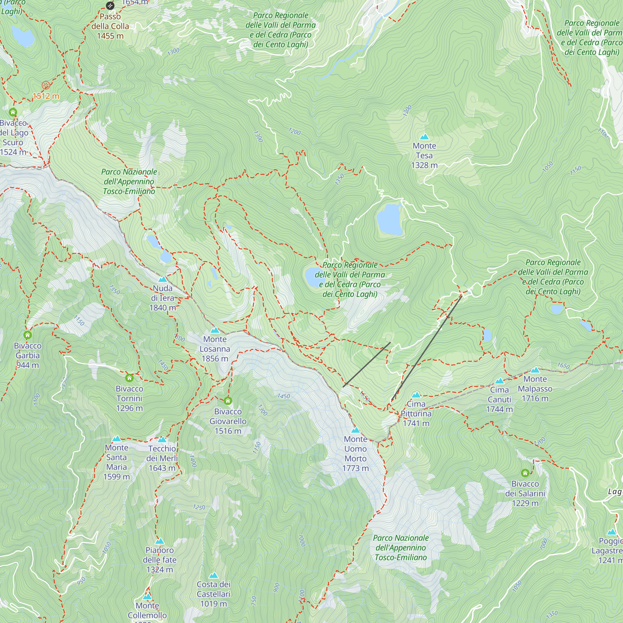 Bivacco Marco Cagnin map