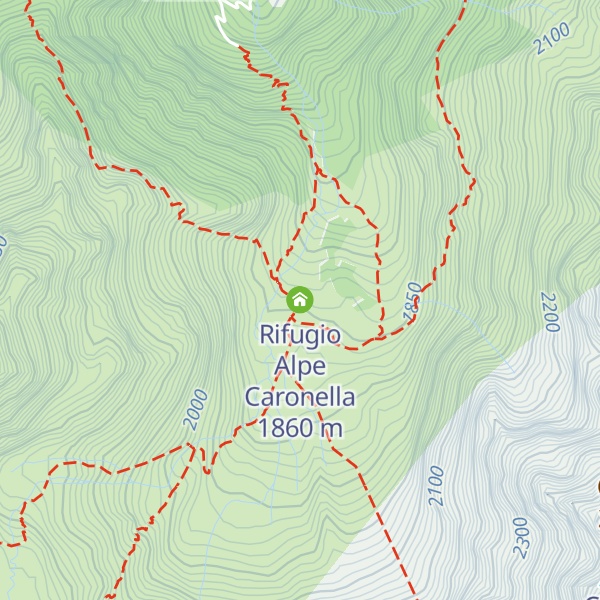 Map of Rifugio Alpe Caronella