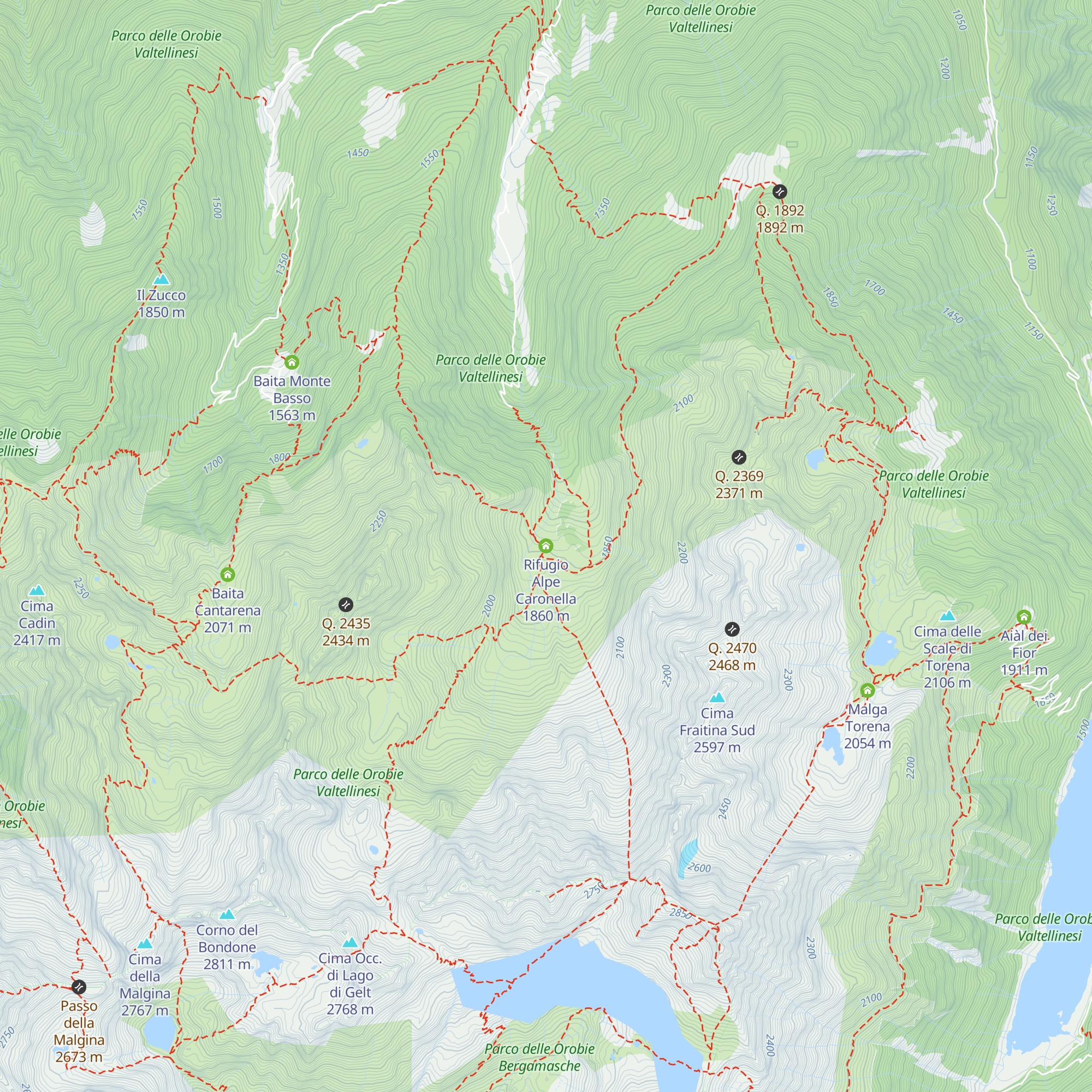 Rifugio Alpe Caronella map