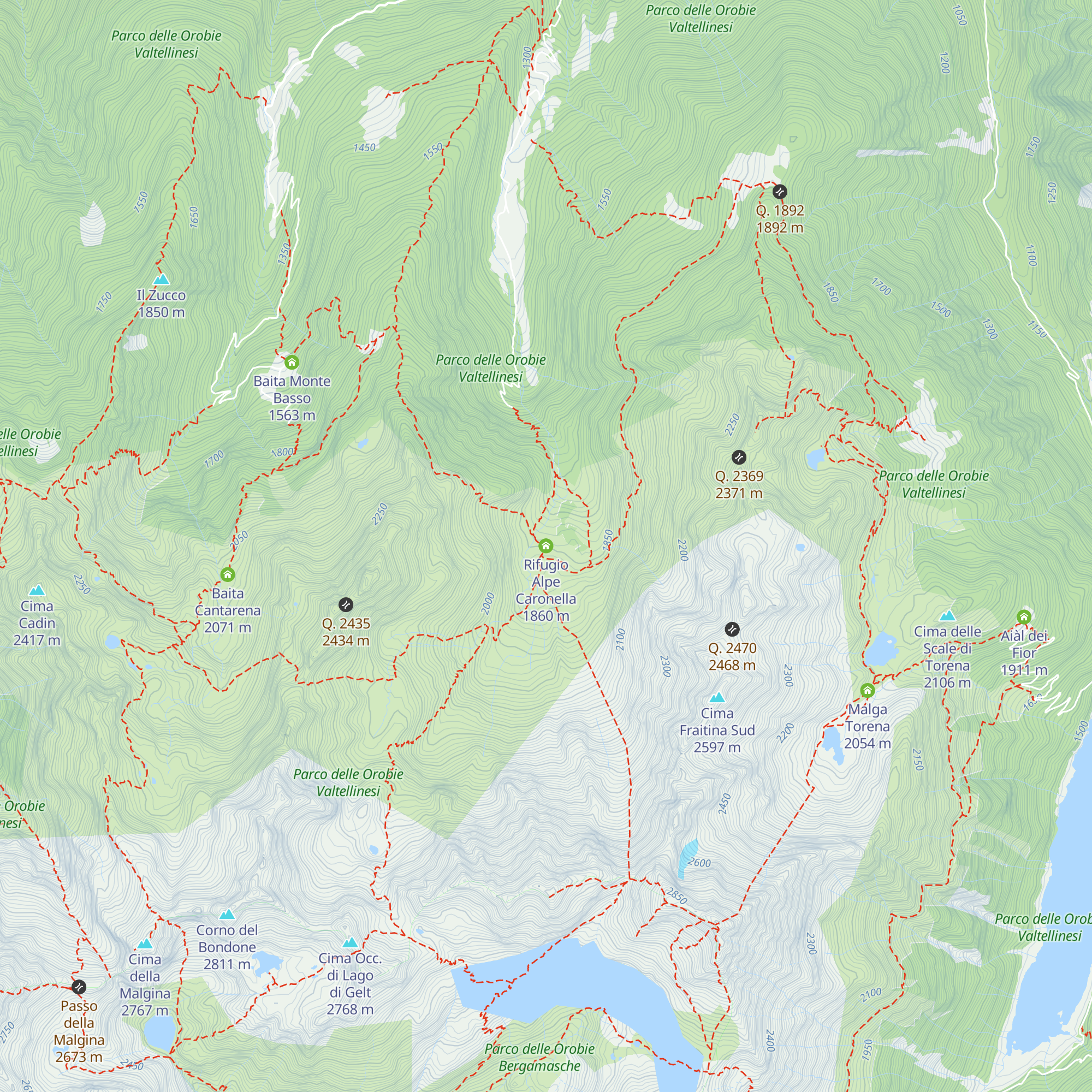 Rifugio Alpe Caronella map