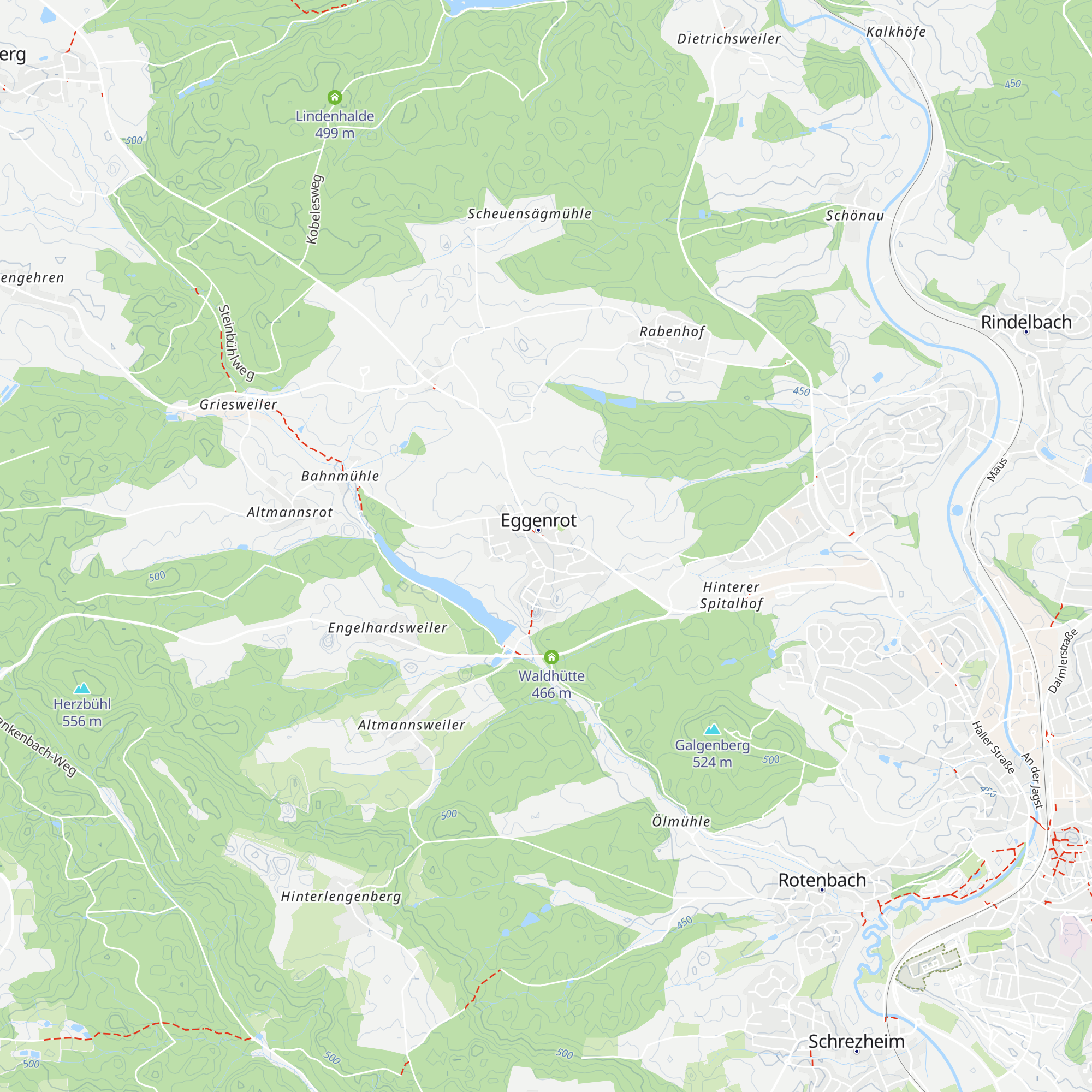Hirschhütte map