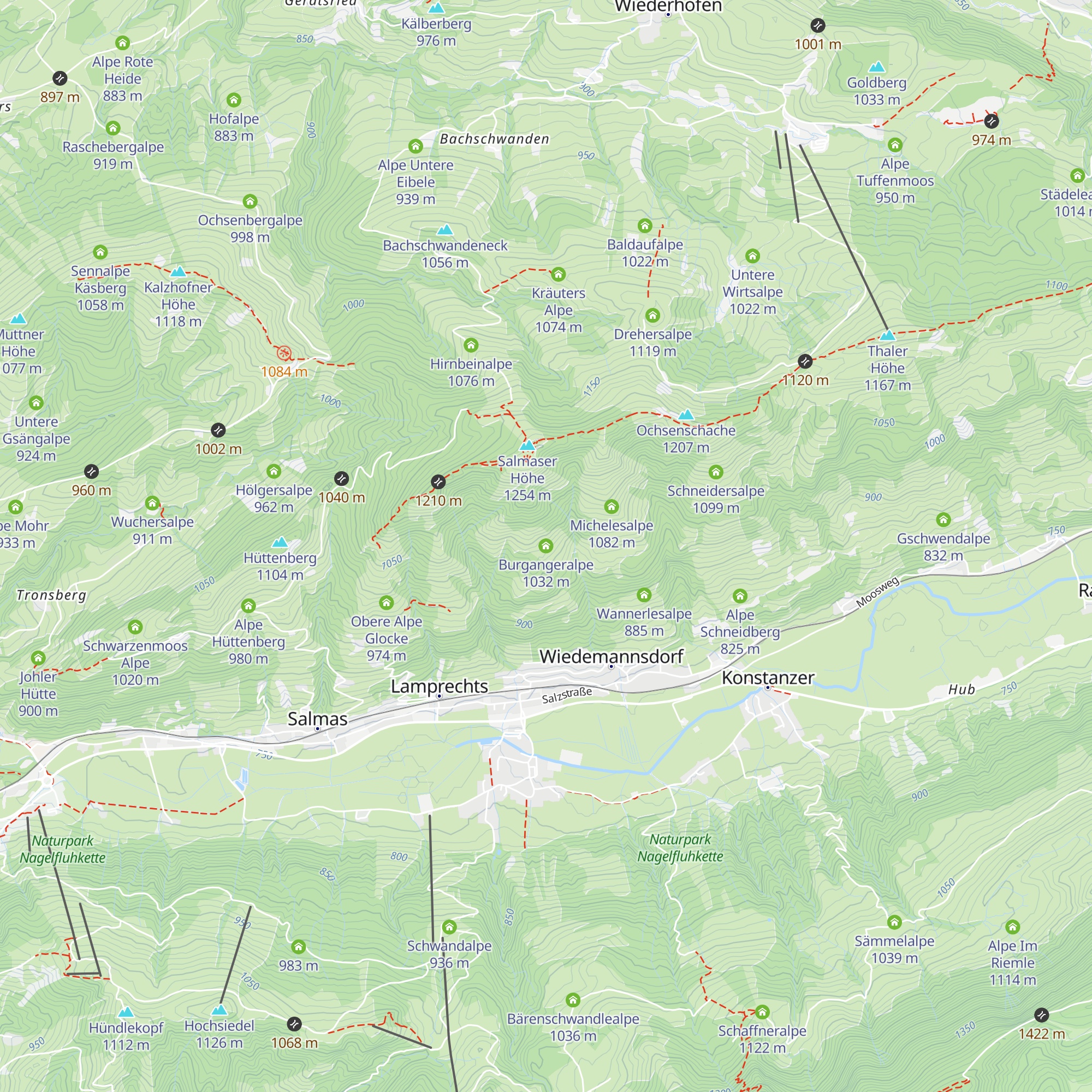 Burgangeralpe map