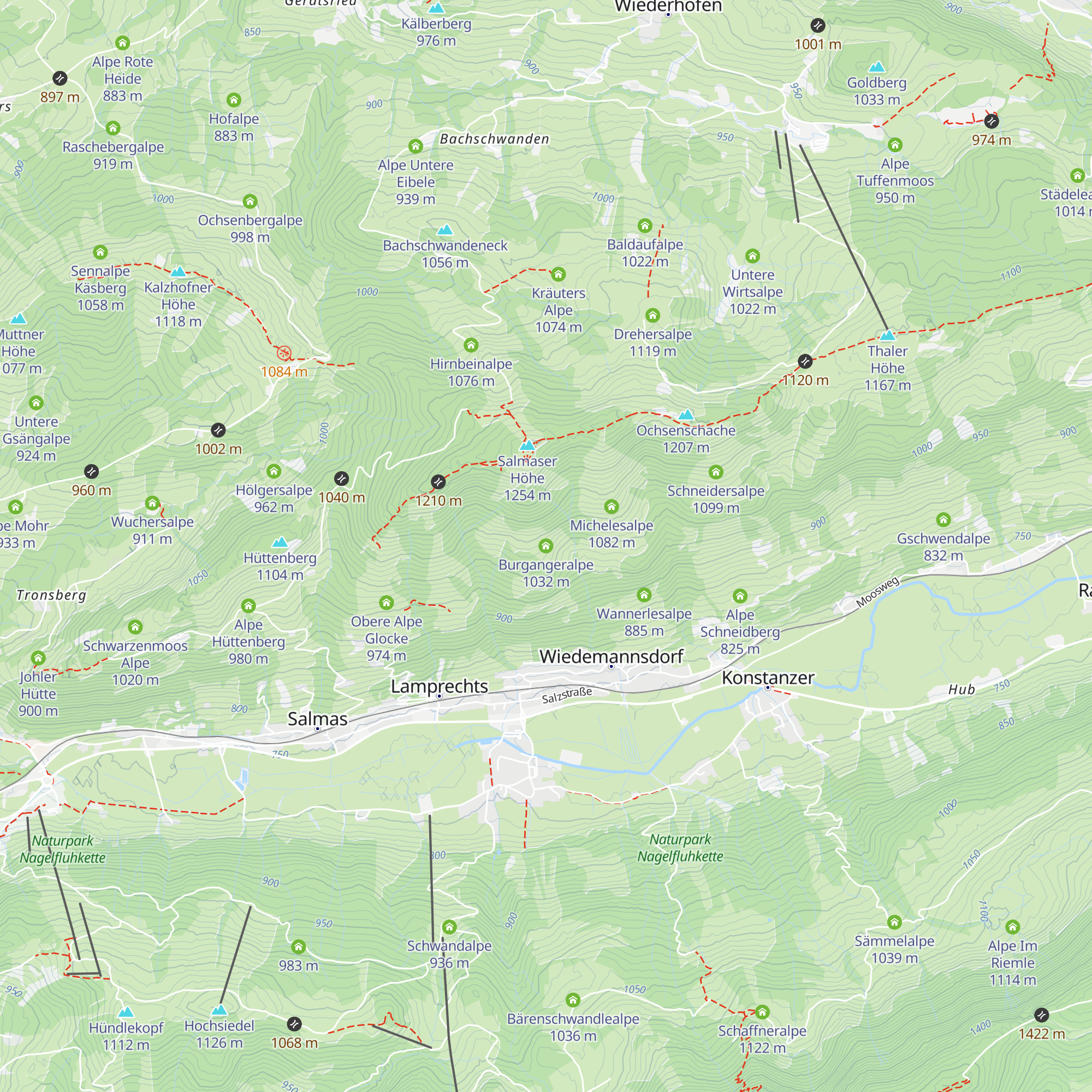 Burgangeralpe map