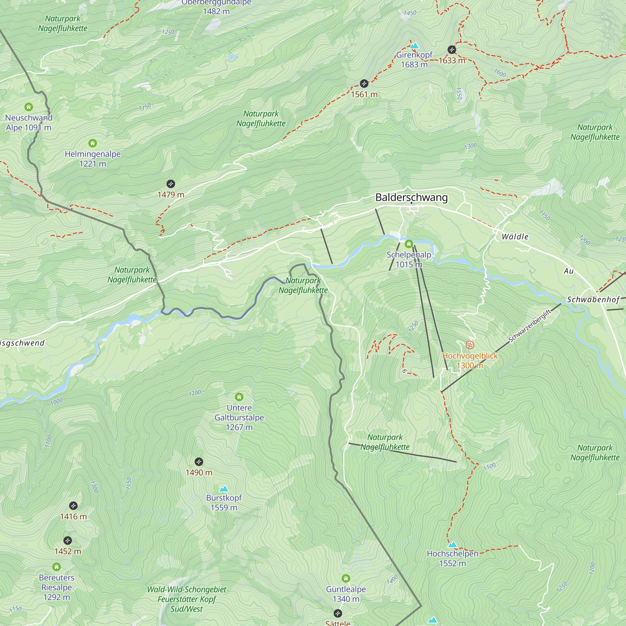 Lichtensteiner Hütte map