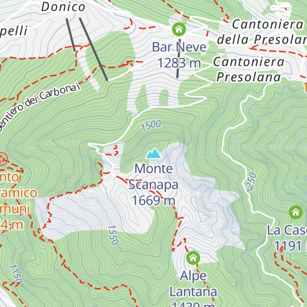 Map of Monte Scanapa