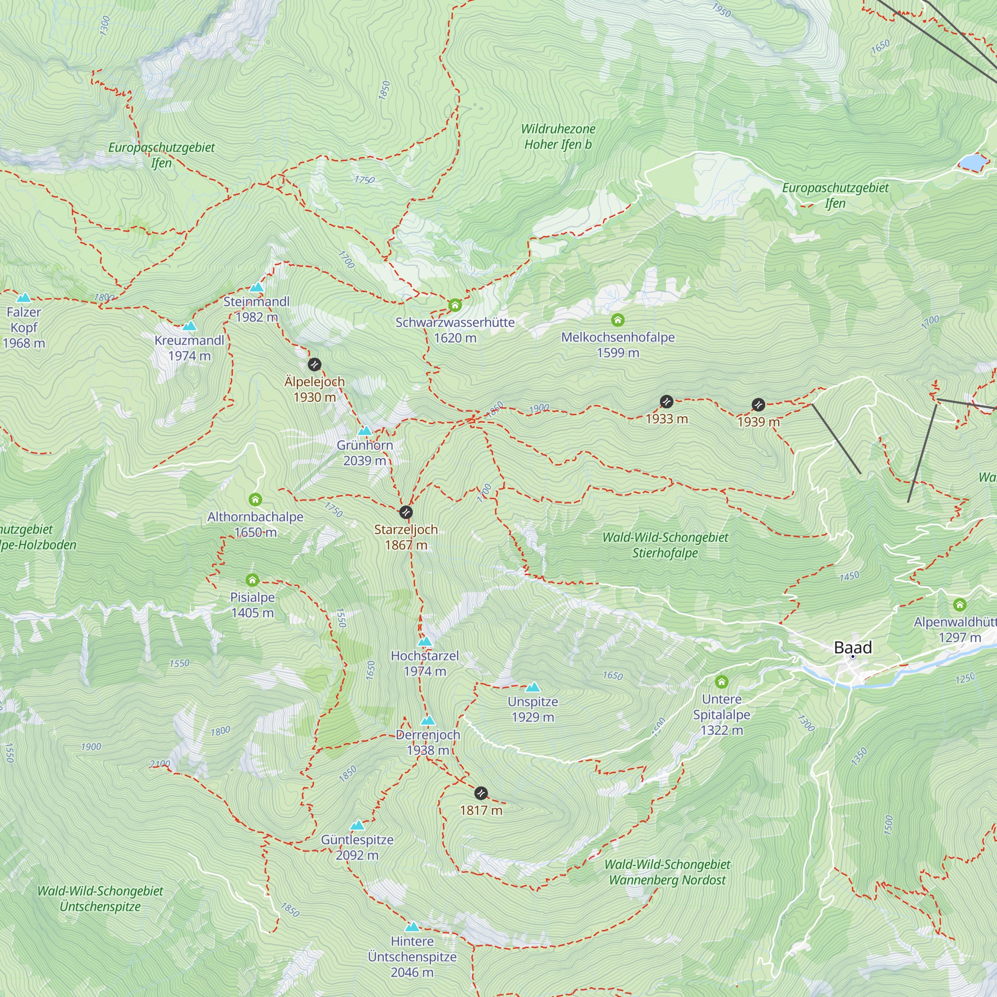 Starzelalpe map