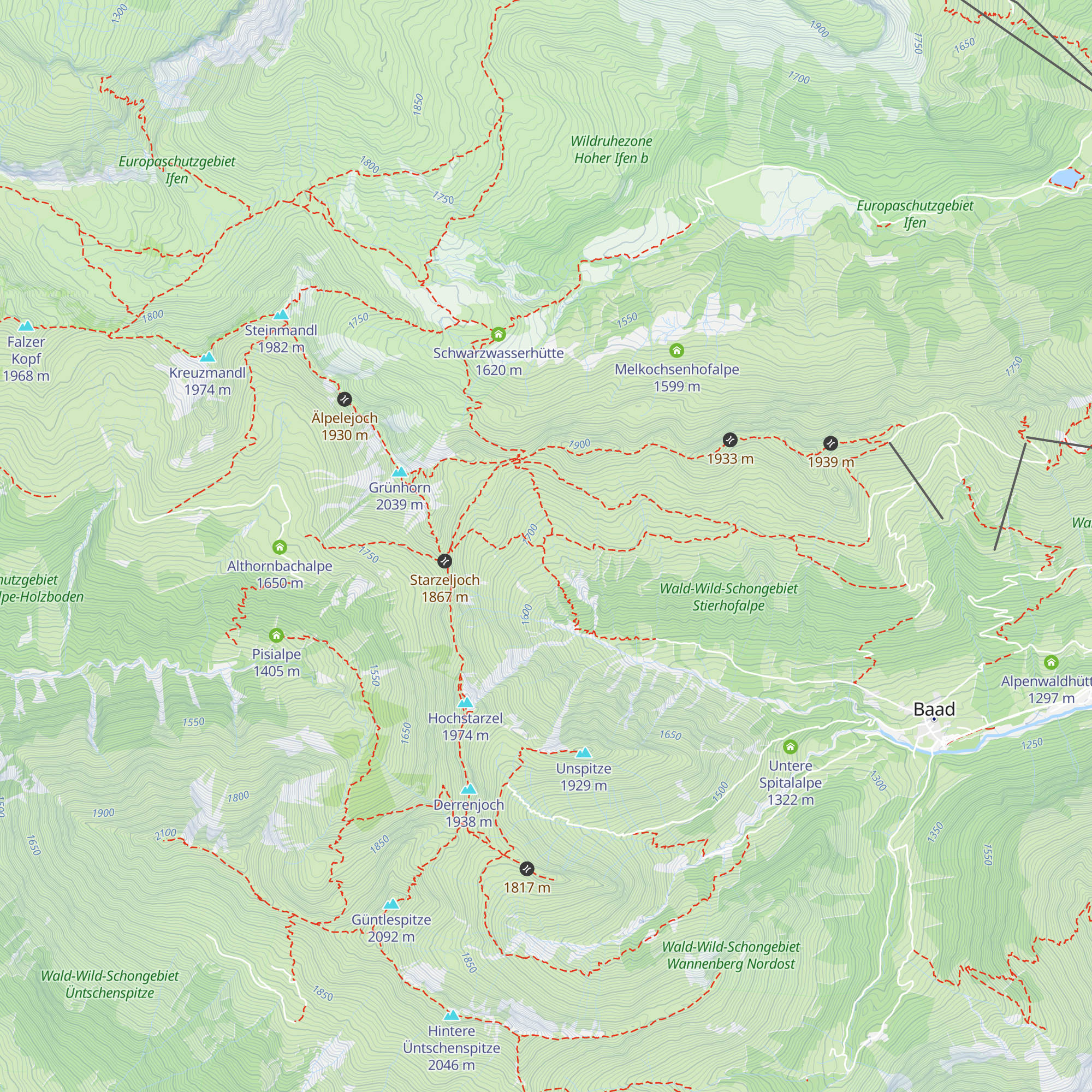 Starzelalpe map