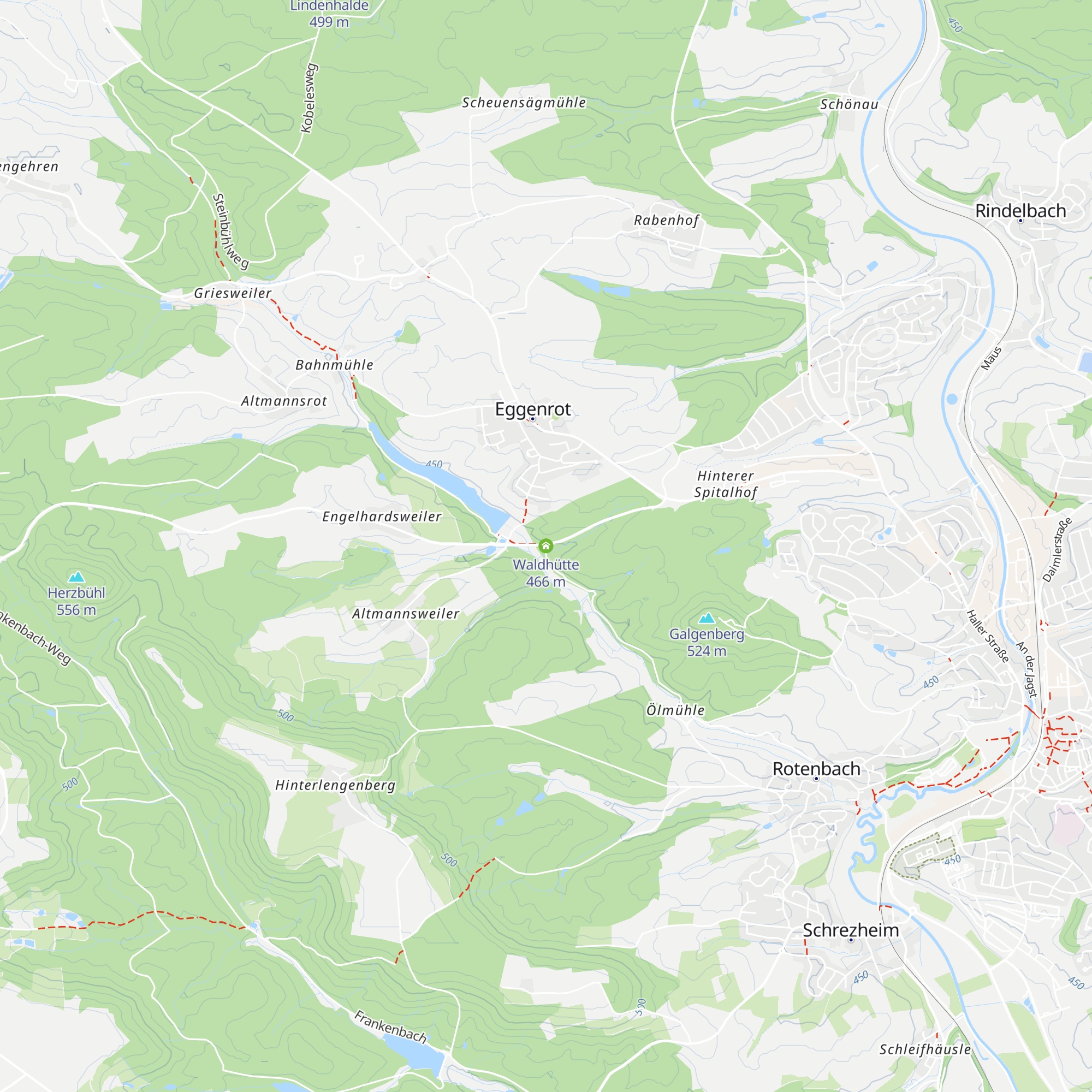 Waldhütte map