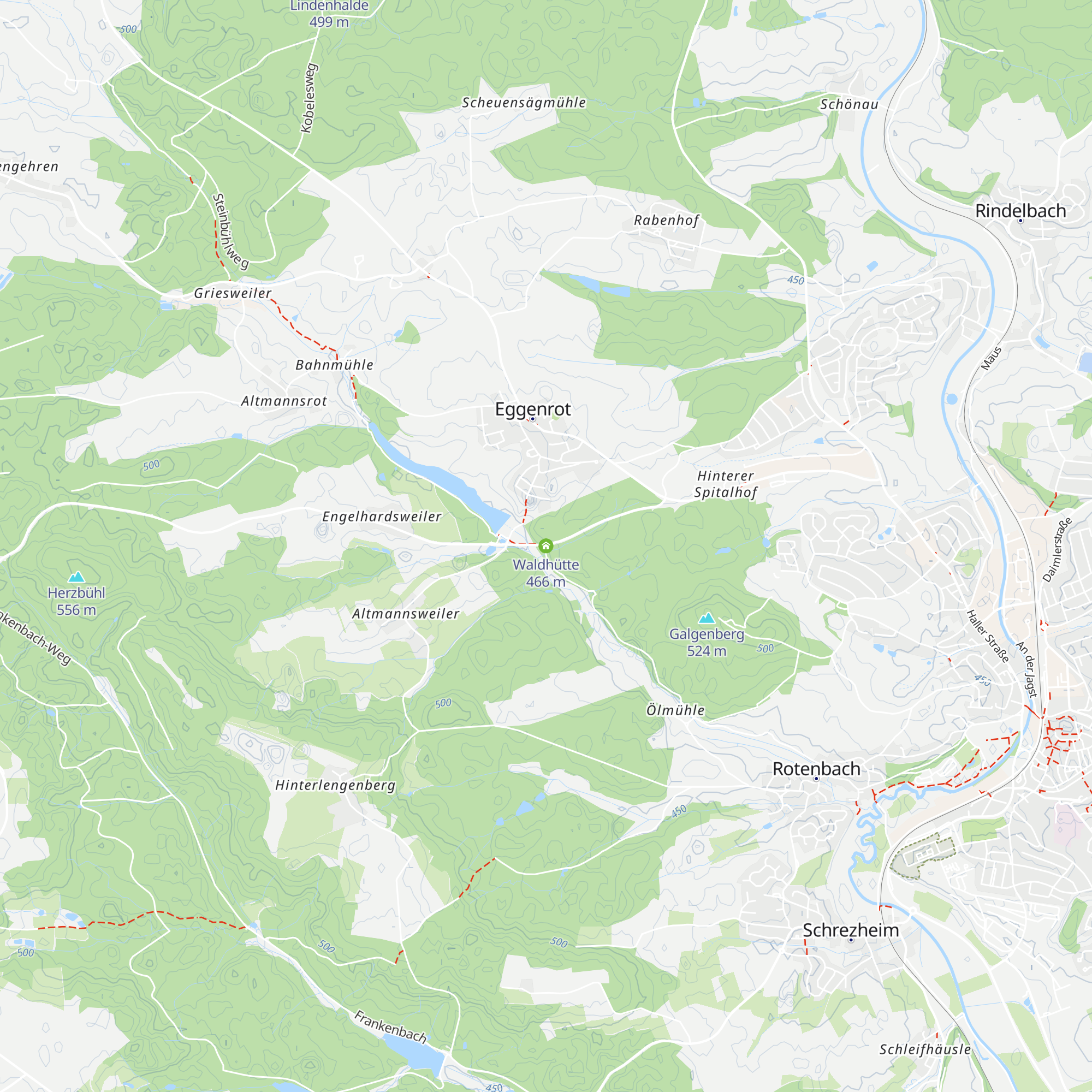 Waldhütte map