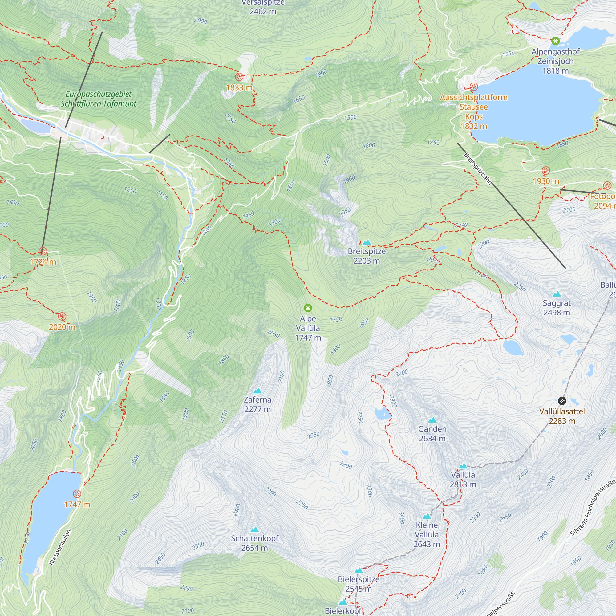 Alpe Vallüla map