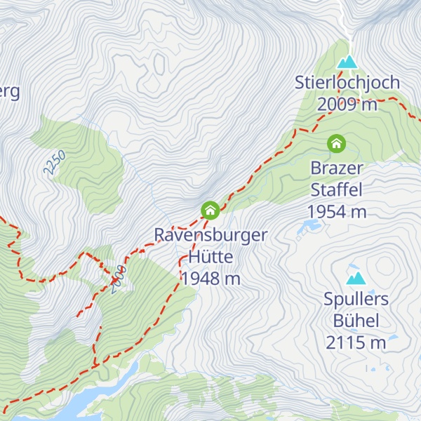 Map of Ravensburger Hütte