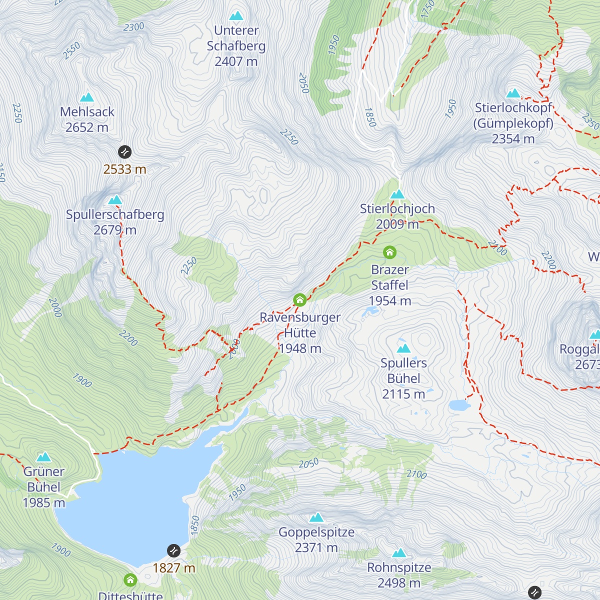 Ravensburger Hütte map