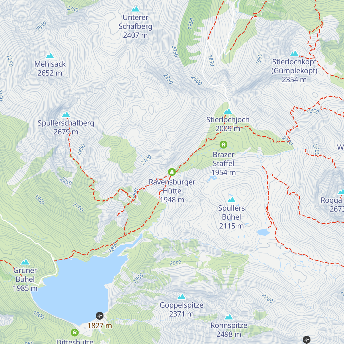 Ravensburger Hütte map