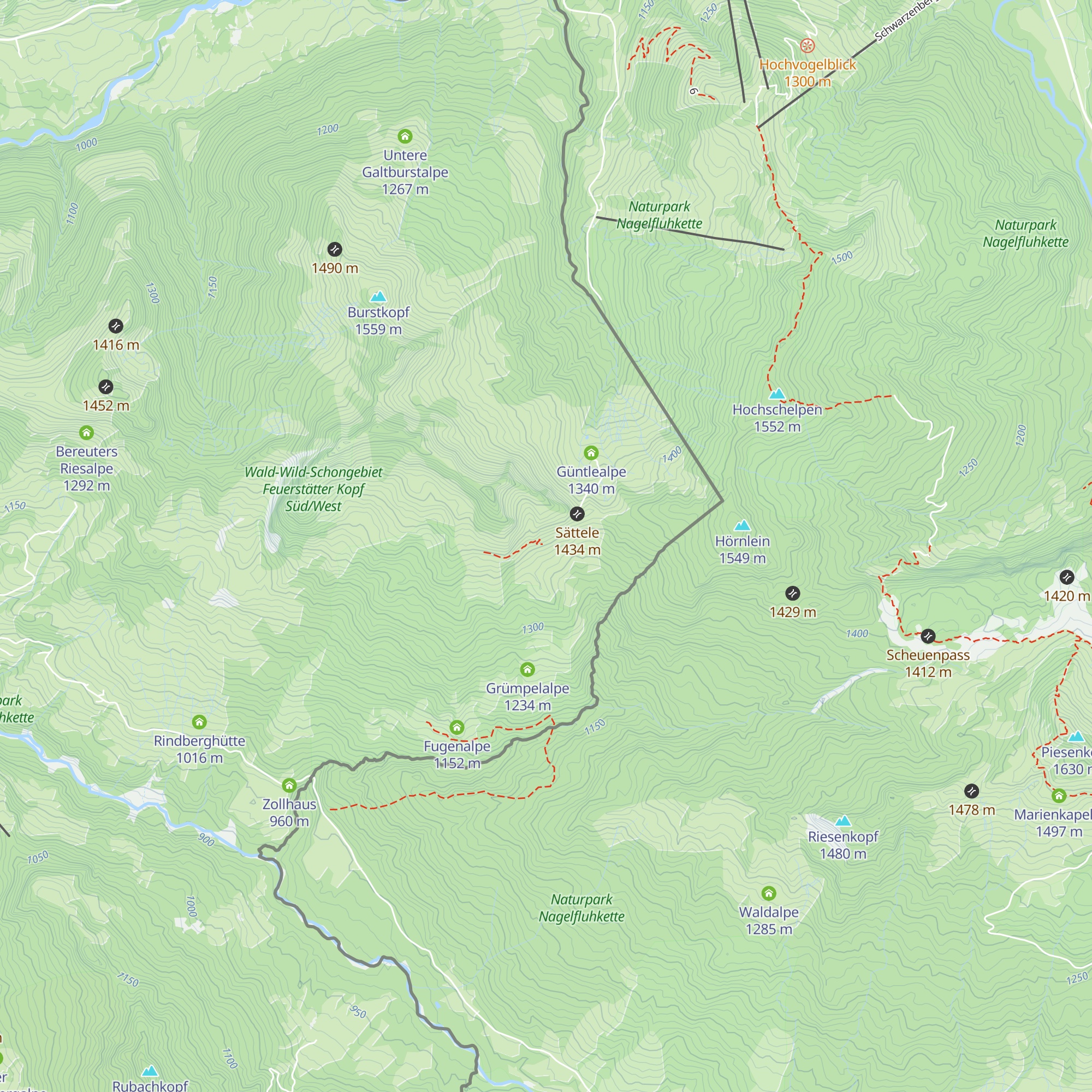 Vögels Neualpe map