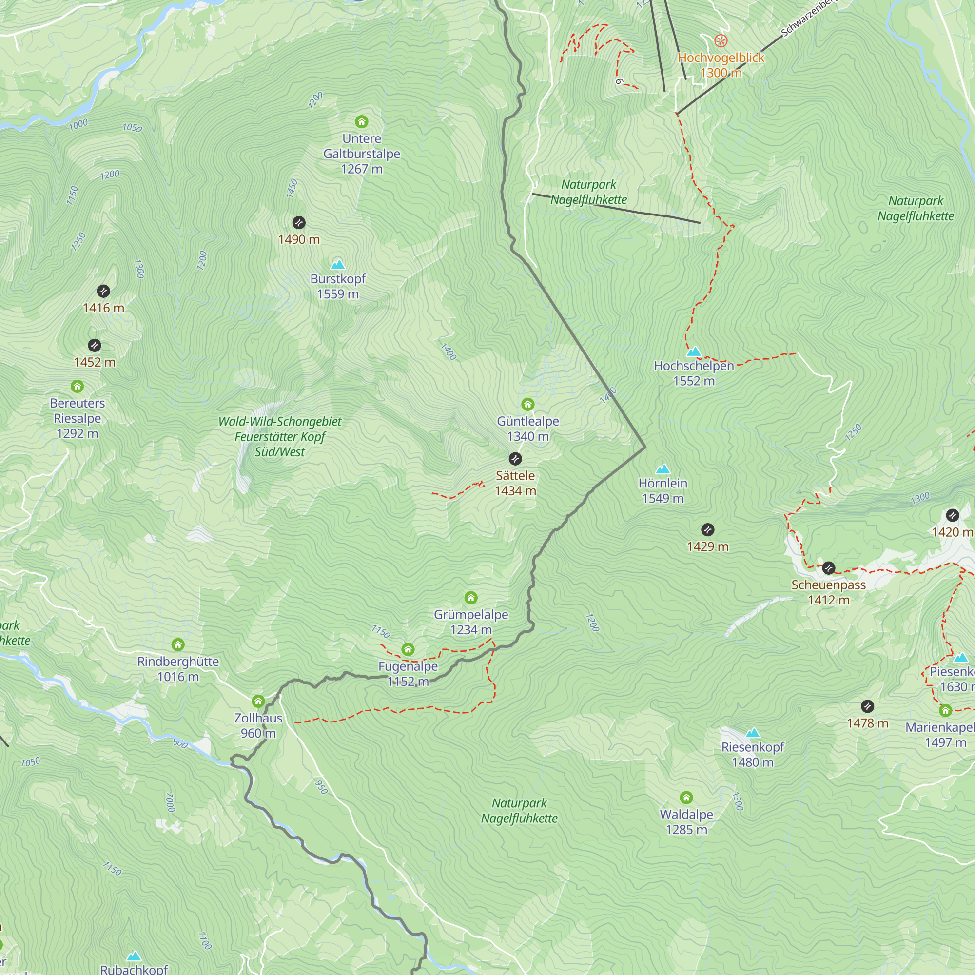 Vögels Neualpe map