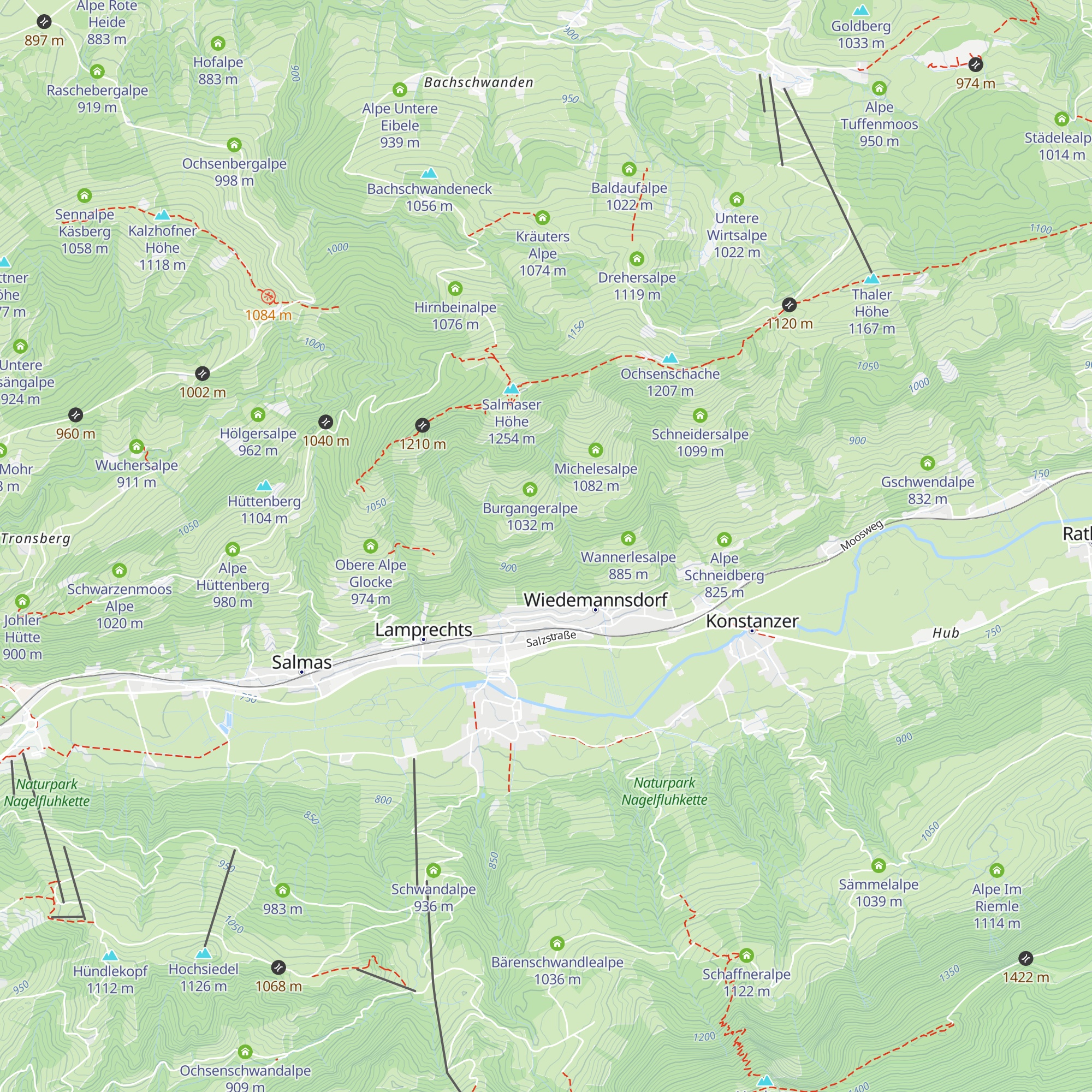 Moser Alpe map