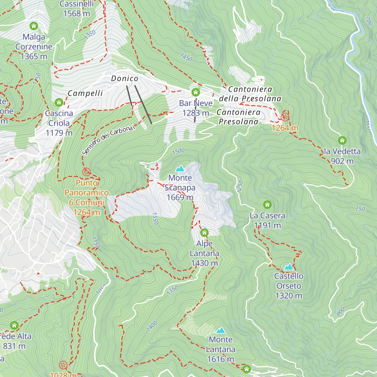 Rifugio May map