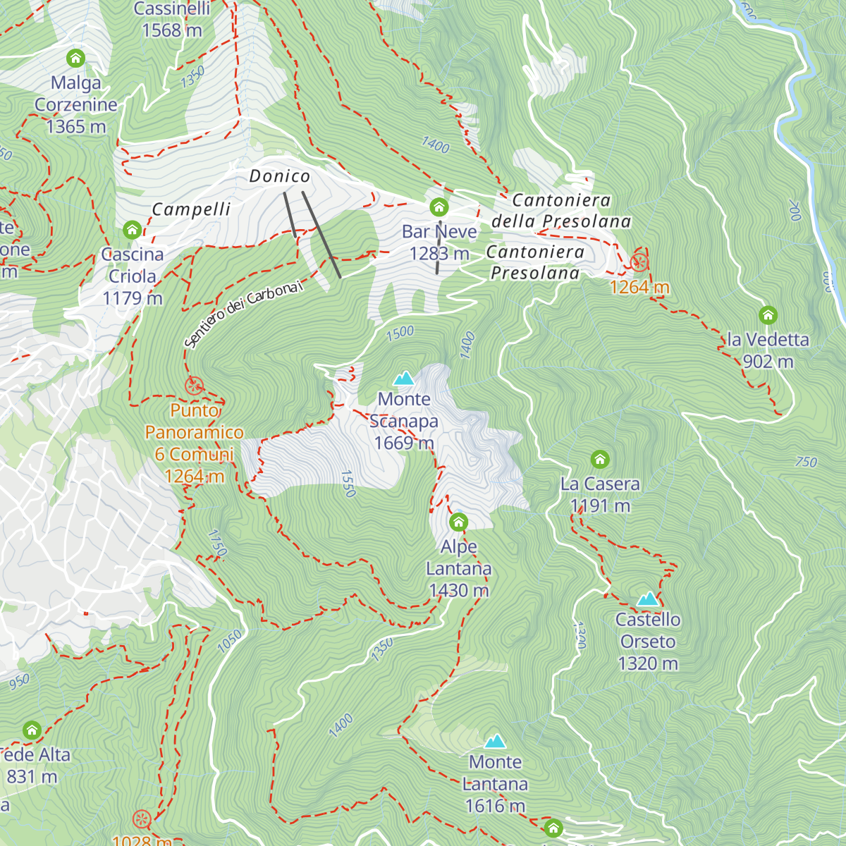 Rifugio May map