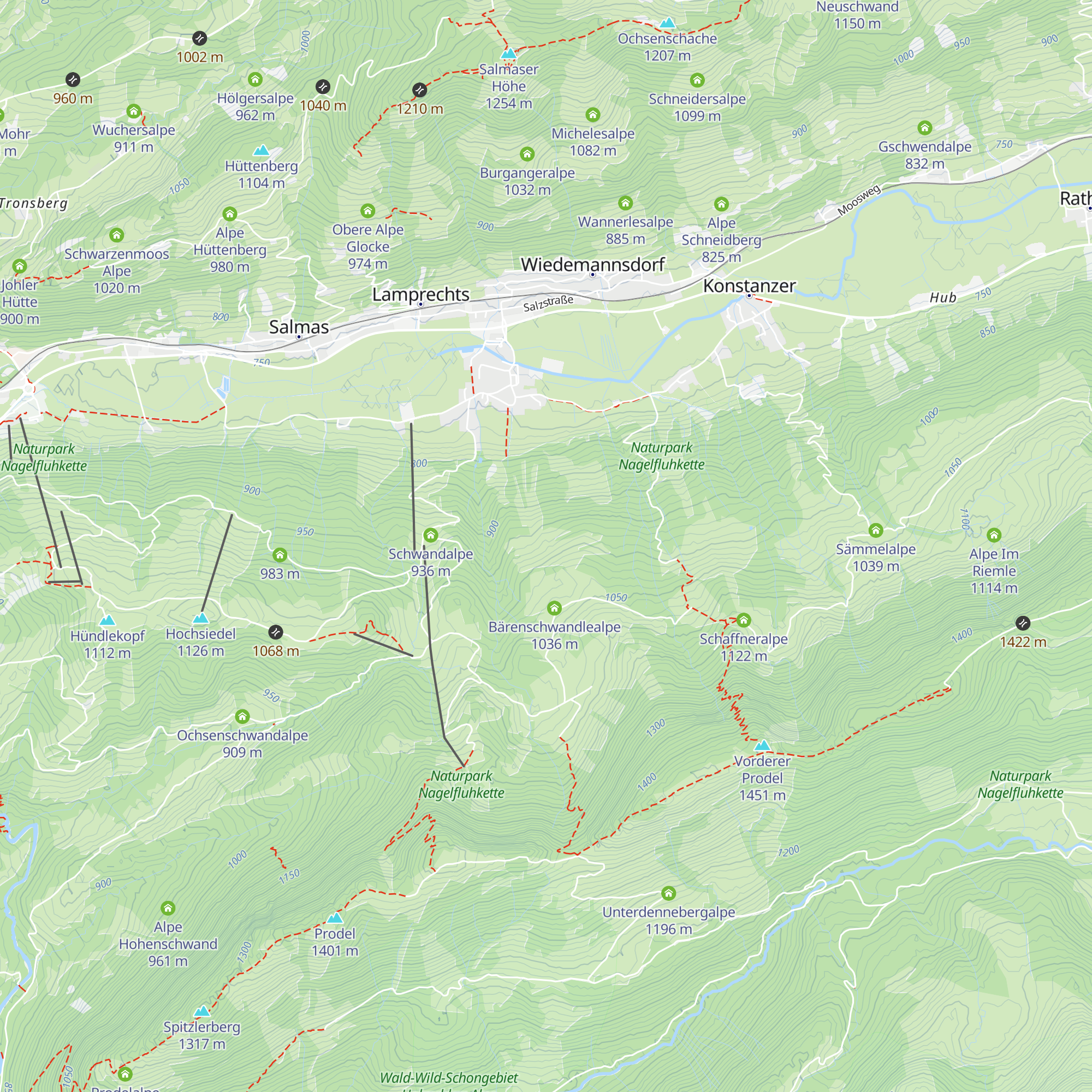 Alpe Rotholz map