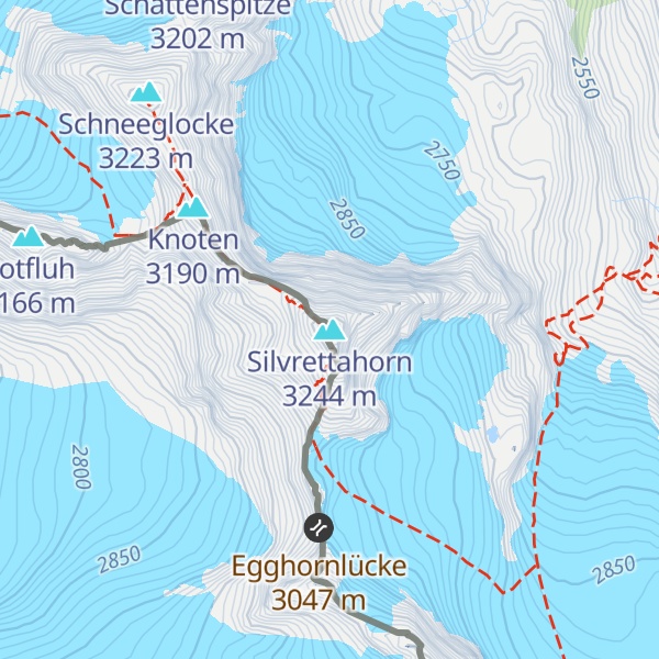 Map of Silvrettahorn