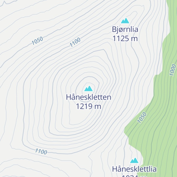 Map of Håneskletten