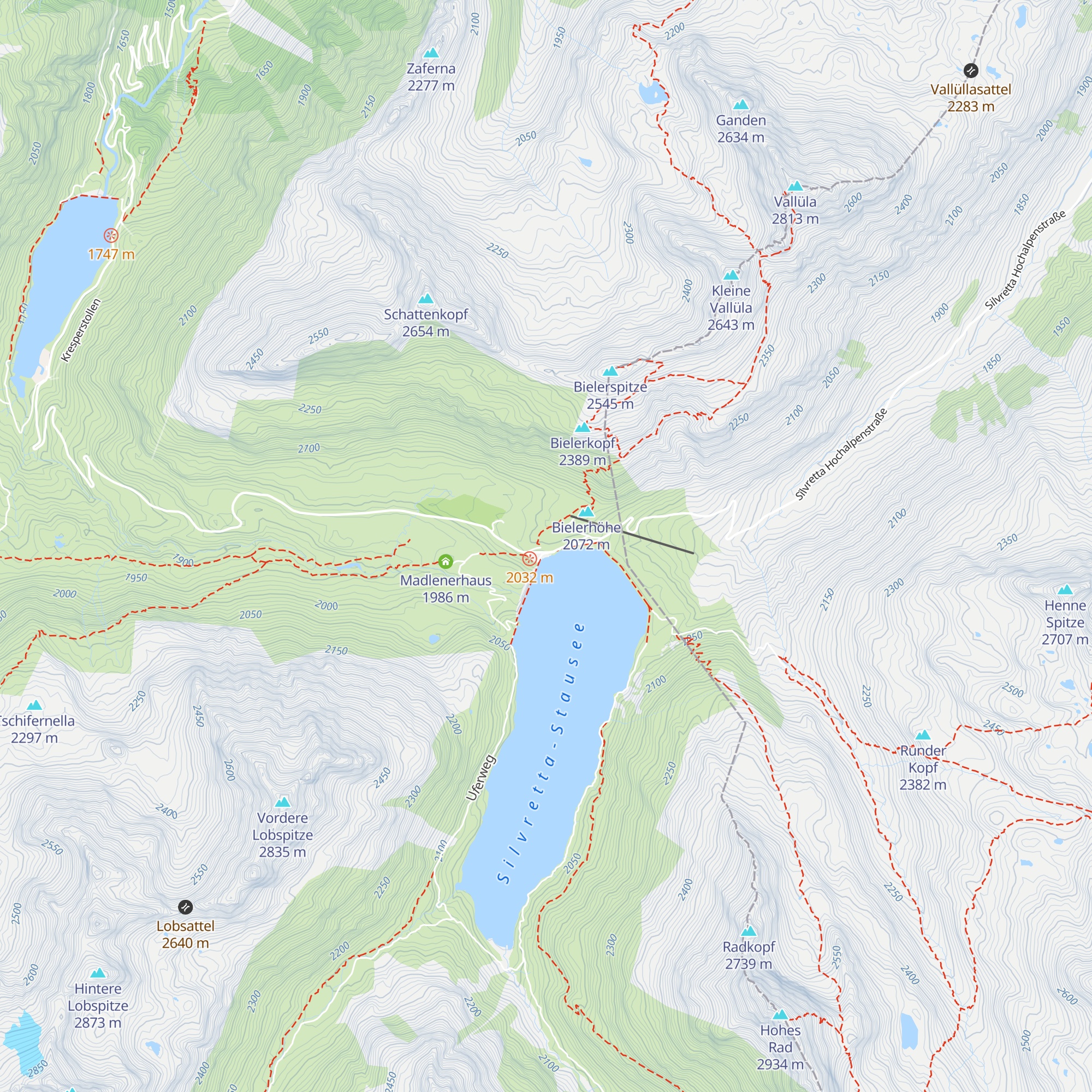 Silvretta-Haus map