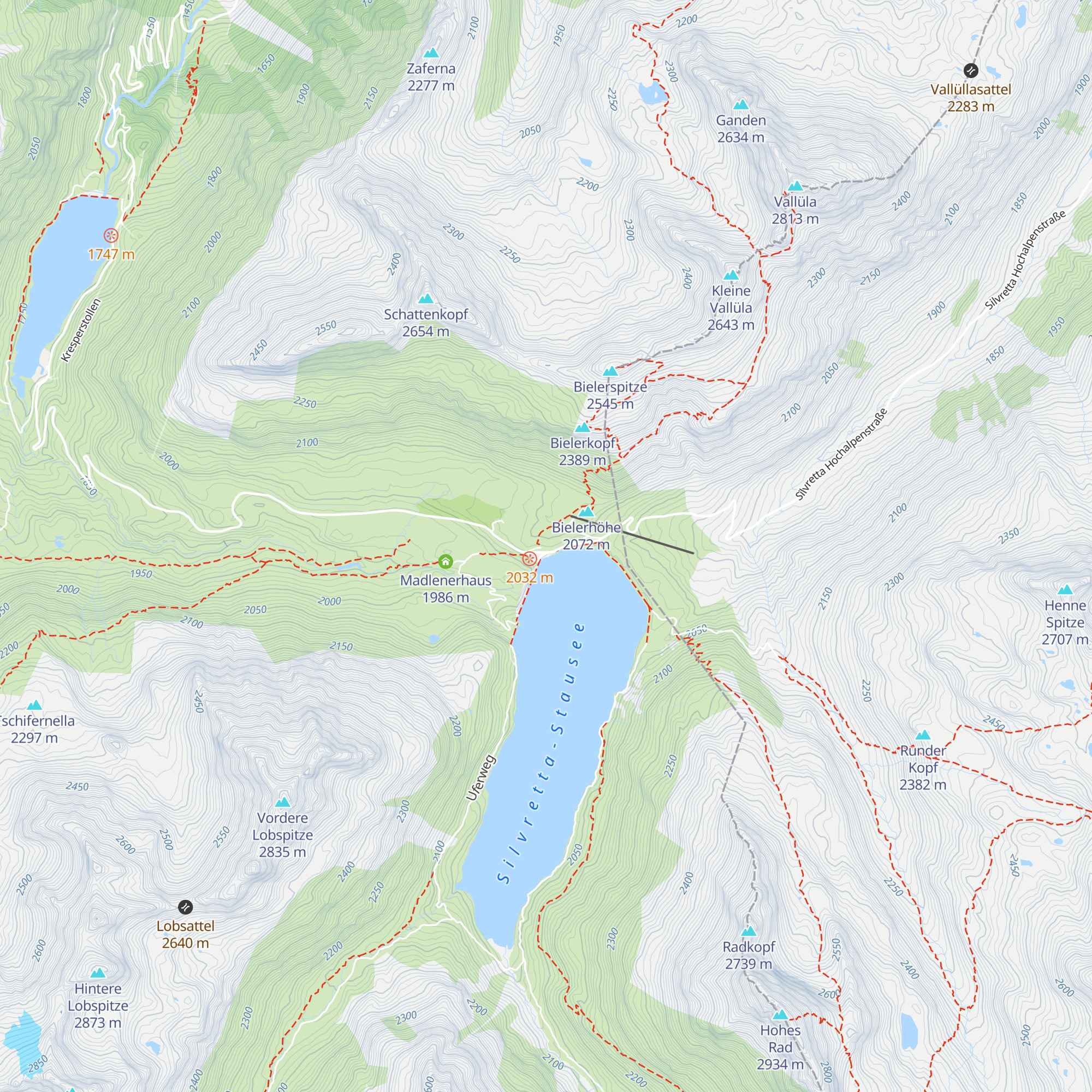 Silvretta-Haus map