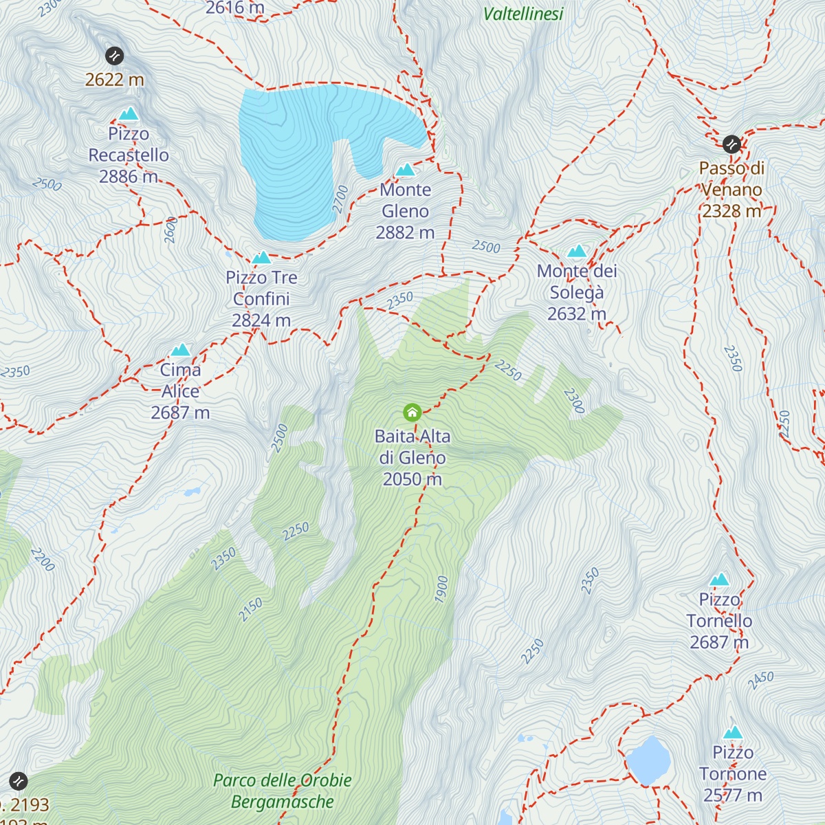 Baita Alta di Gleno map
