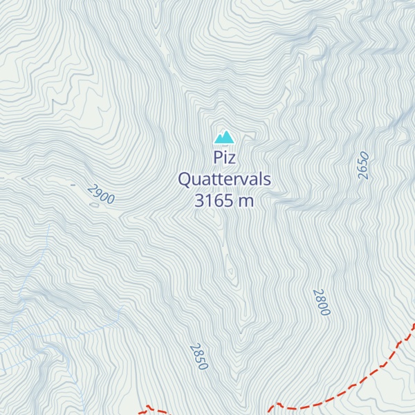 Map of Piz Quattervals Pitschen