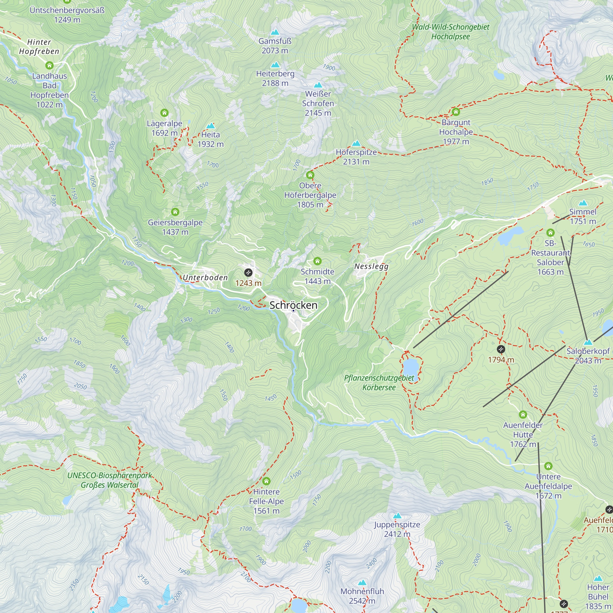 Berghaus Schröcken map
