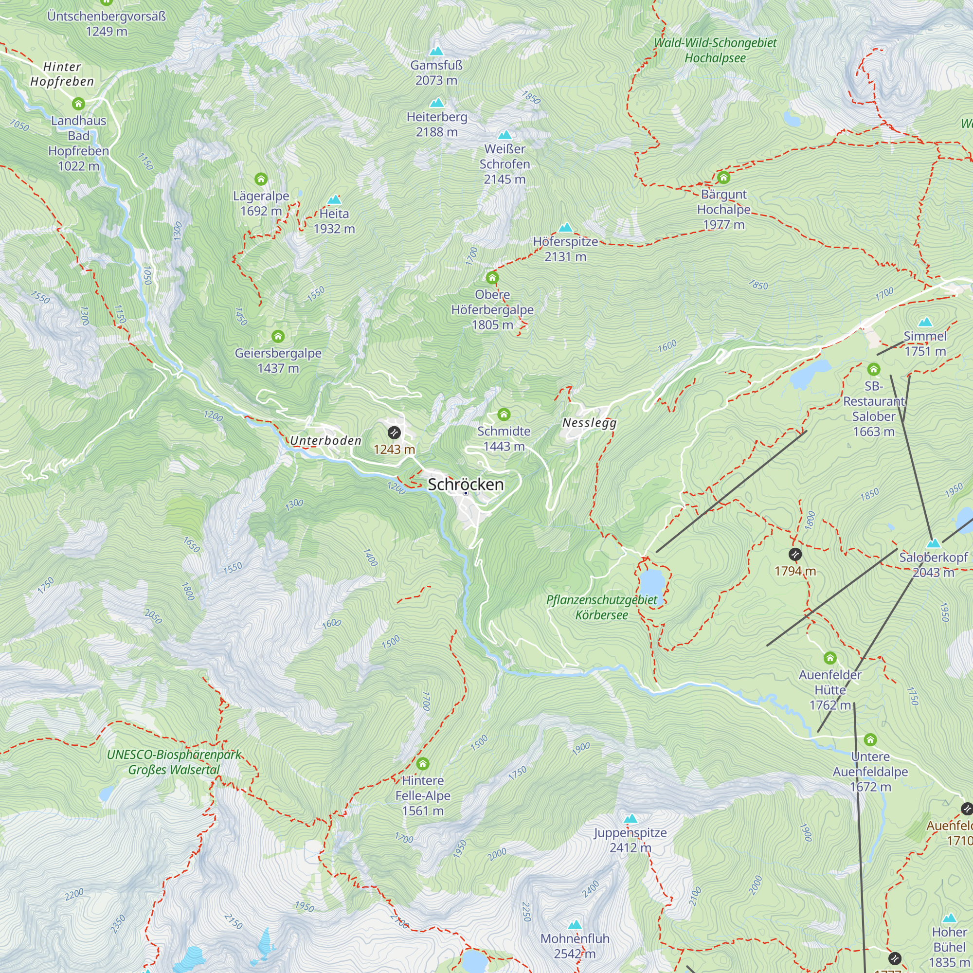 Berghaus Schröcken map