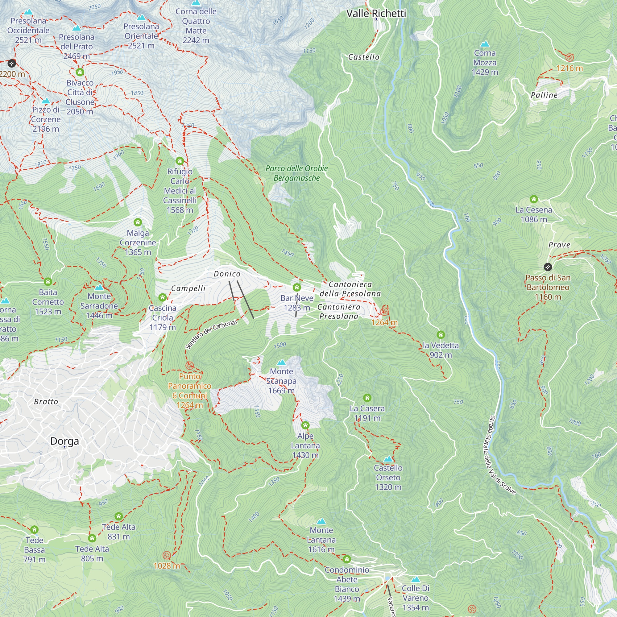 Chalet Calligari, Savini map