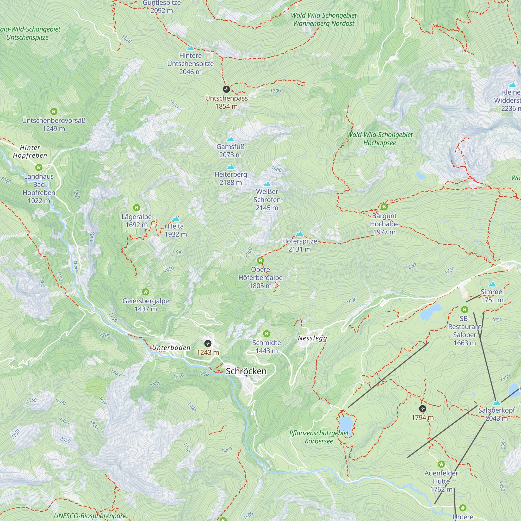 Obere Höferbergalpe map
