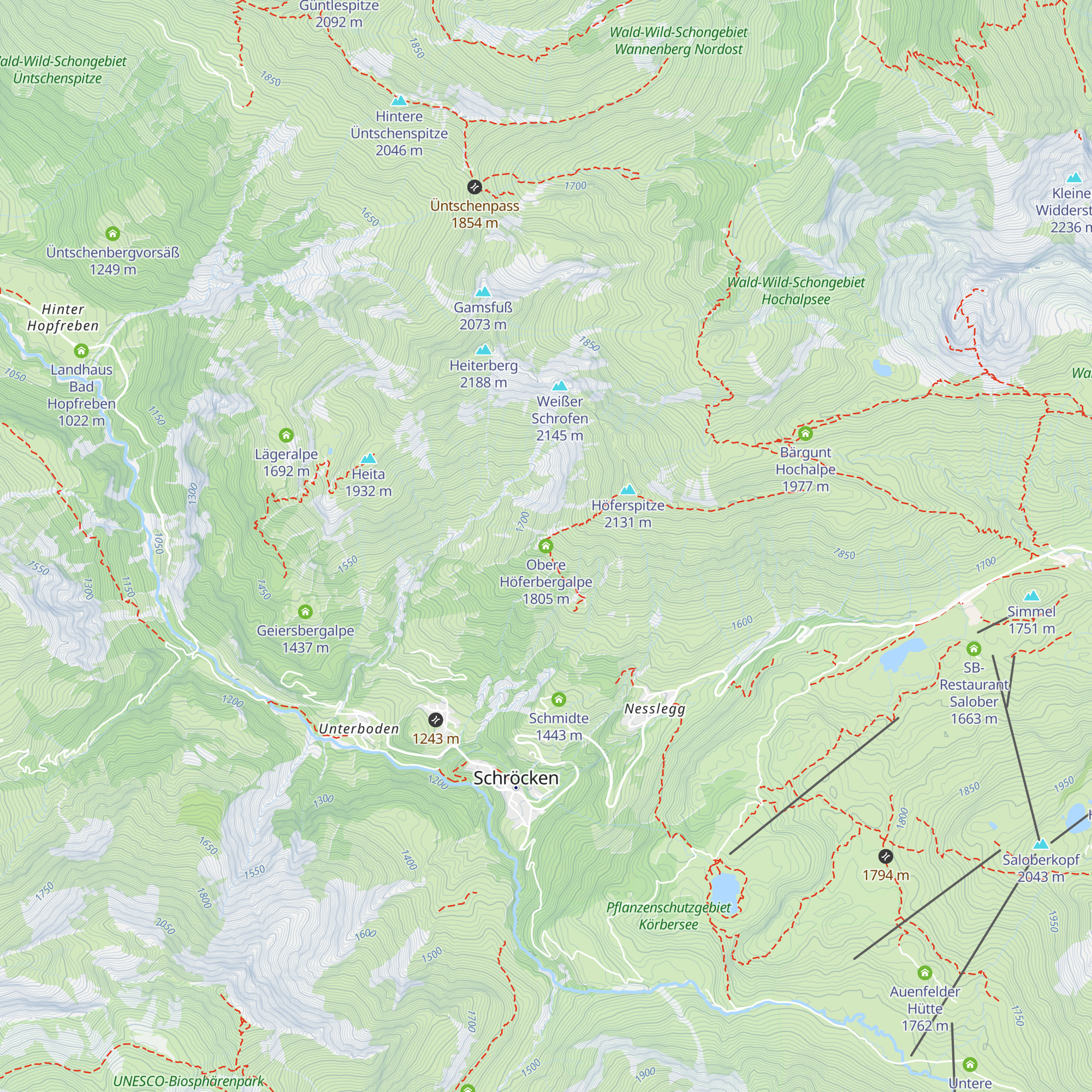 Obere Höferbergalpe map