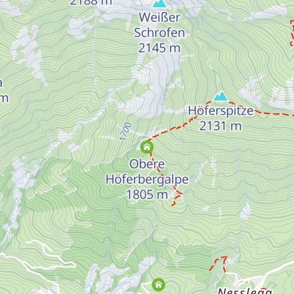 Map of Obere Höferbergalpe