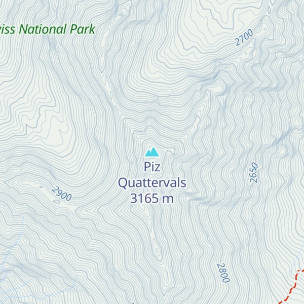 Map of Piz Quattervals