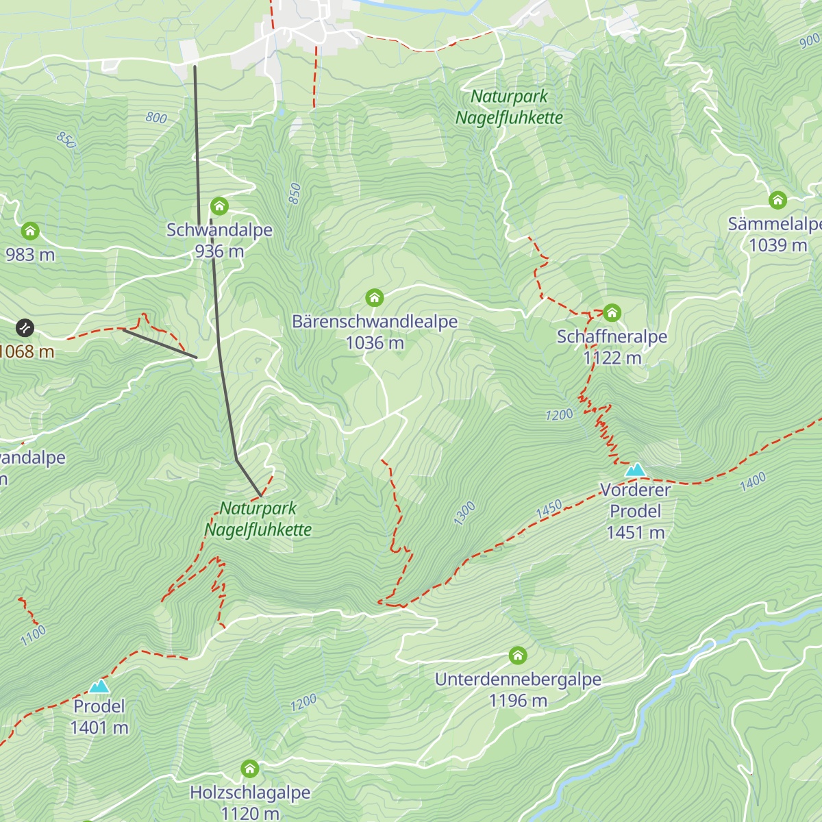 Alpe Unterklamm map