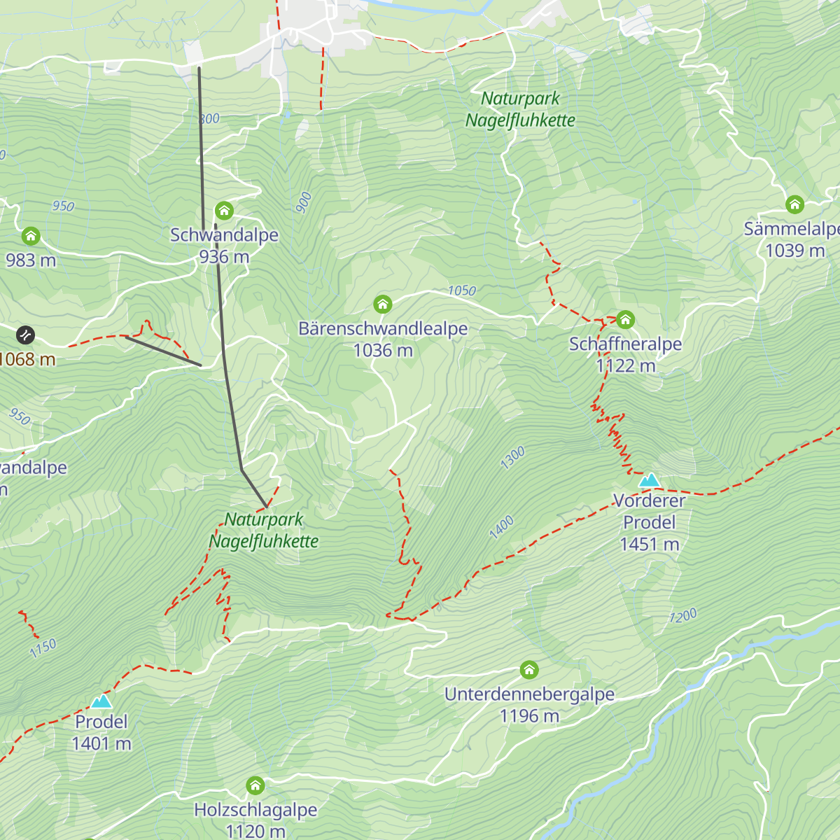 Alpe Unterklamm map